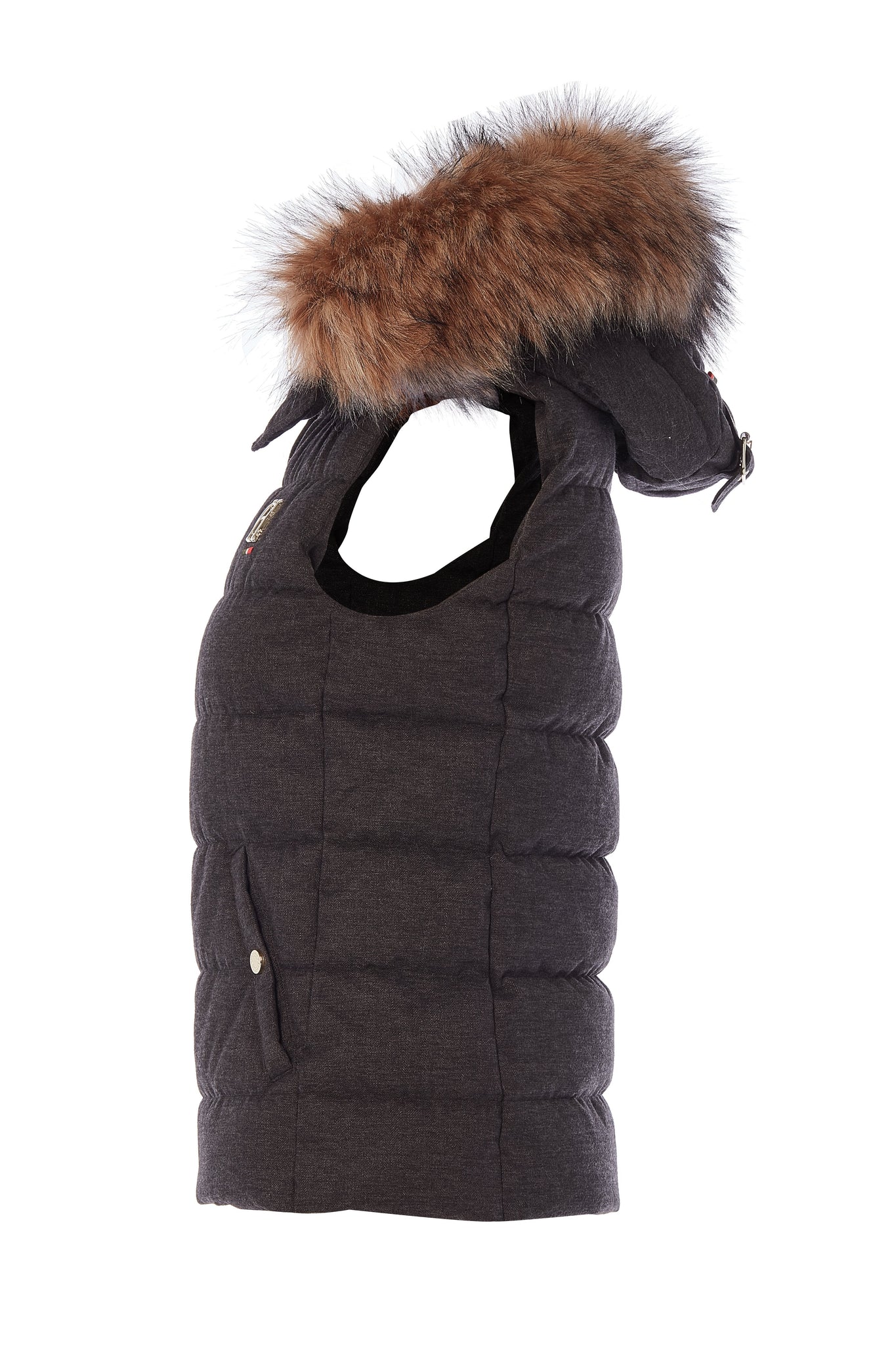 Heritage Faux Fur Gilet (Charcoal)