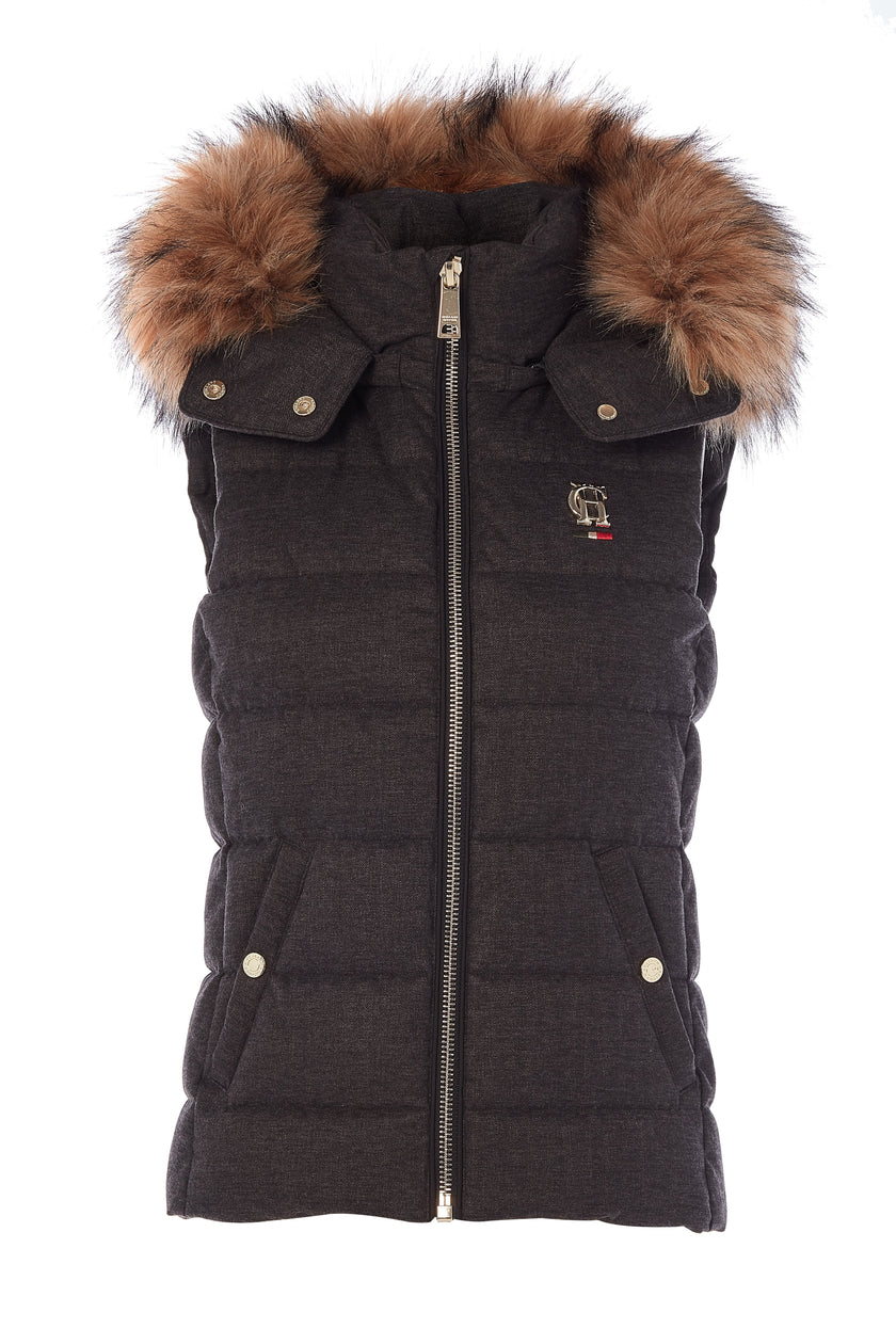 Heritage Faux Fur Gilet (Charcoal)