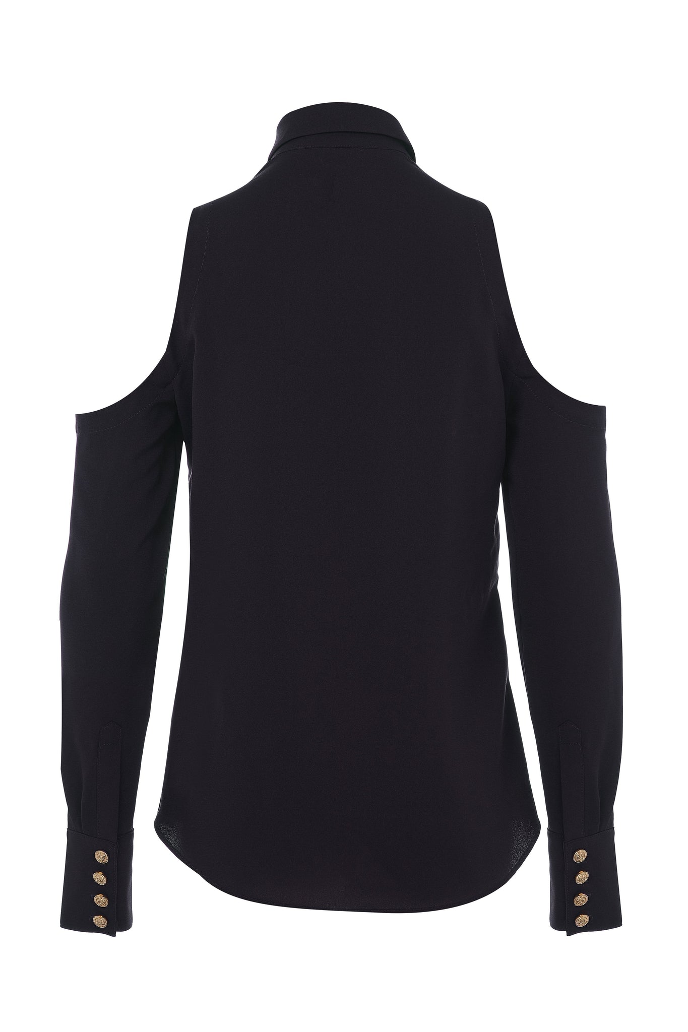 Luxe Cold Shoulder Shirt (Black)