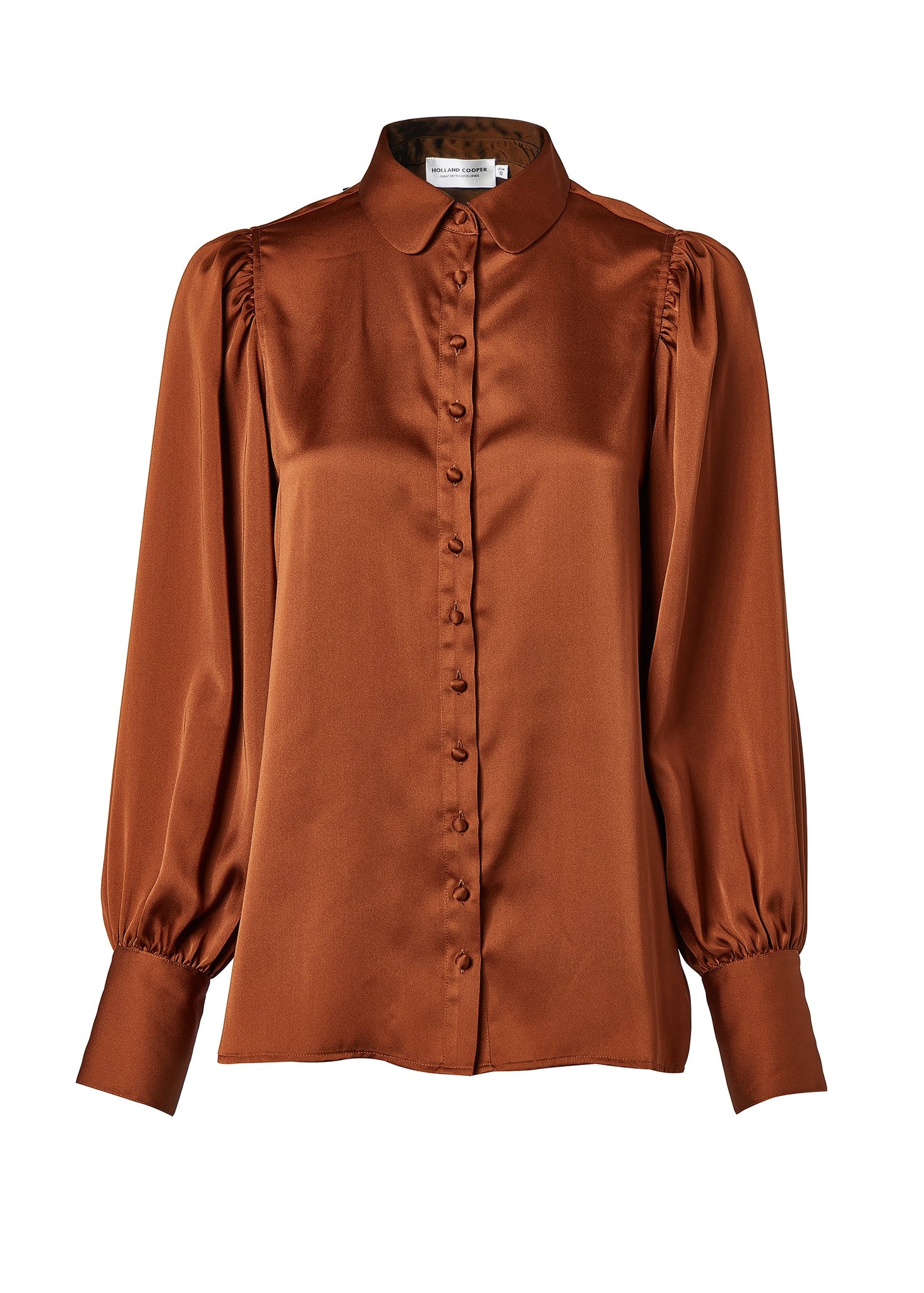 Isla Satin Shirt (Copper)