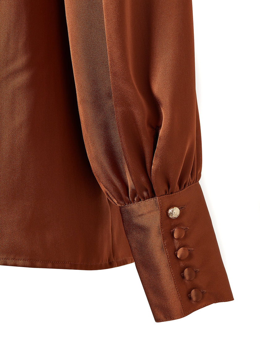 Isla Satin Shirt (Copper)