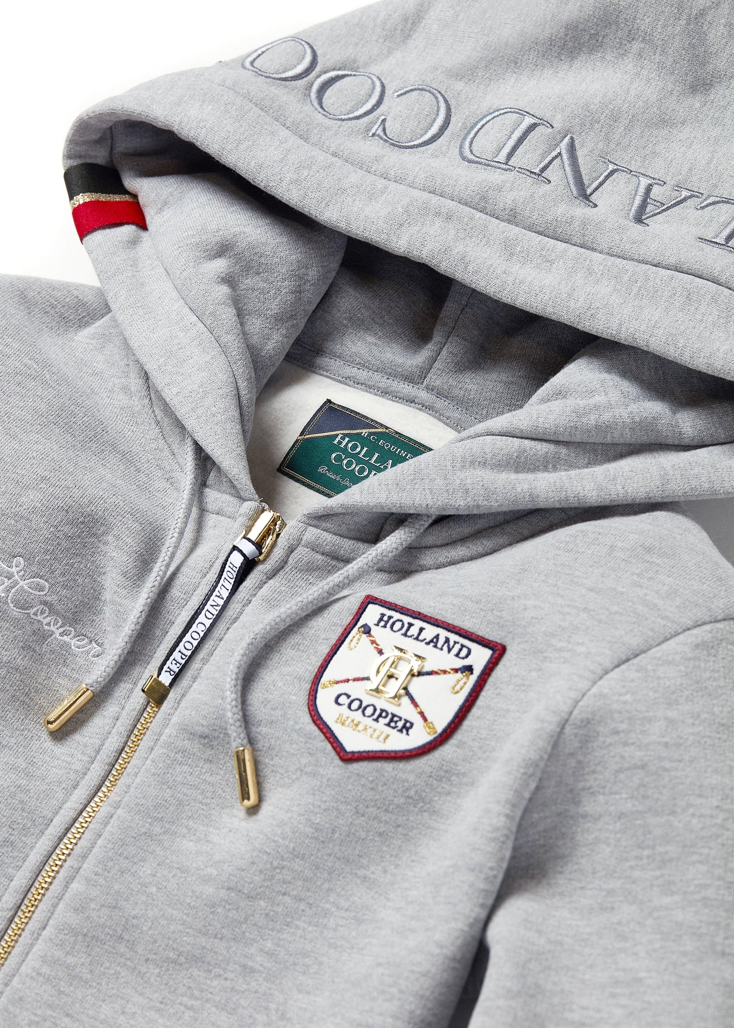 IX Applique Zip Hoodie (Grey Marl)