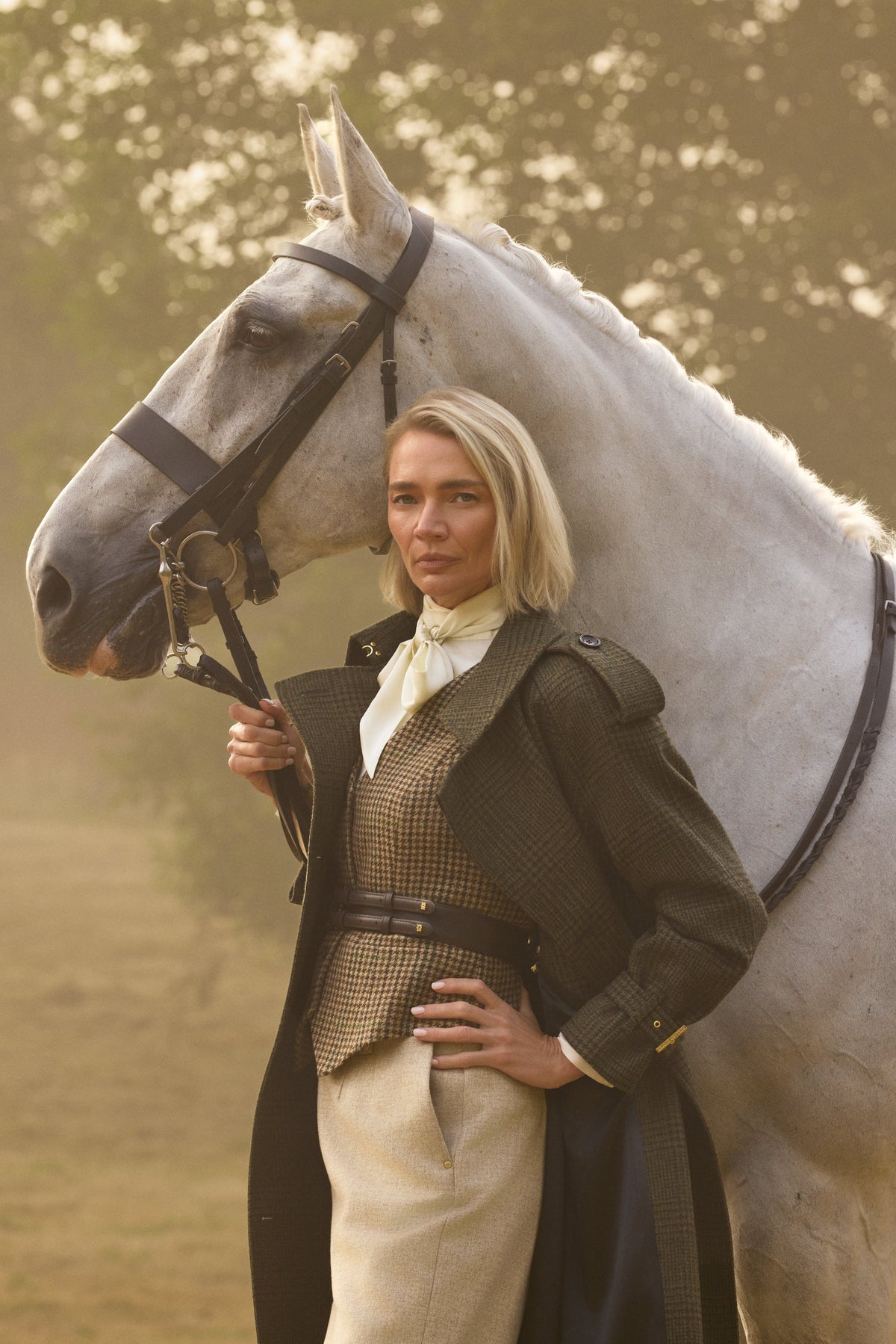 Full Length Soho Trench Coat (Forest Prince Of Wales)