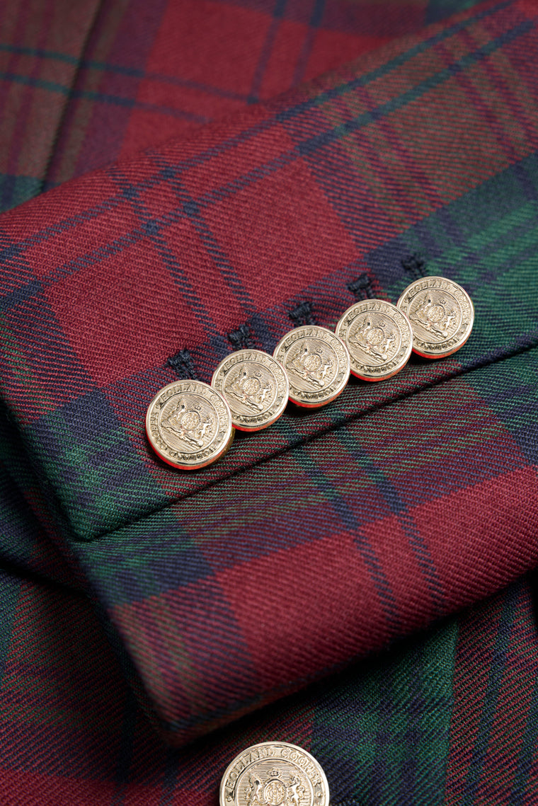 Tailored Peplum Jacket (Mulberry Tartan)