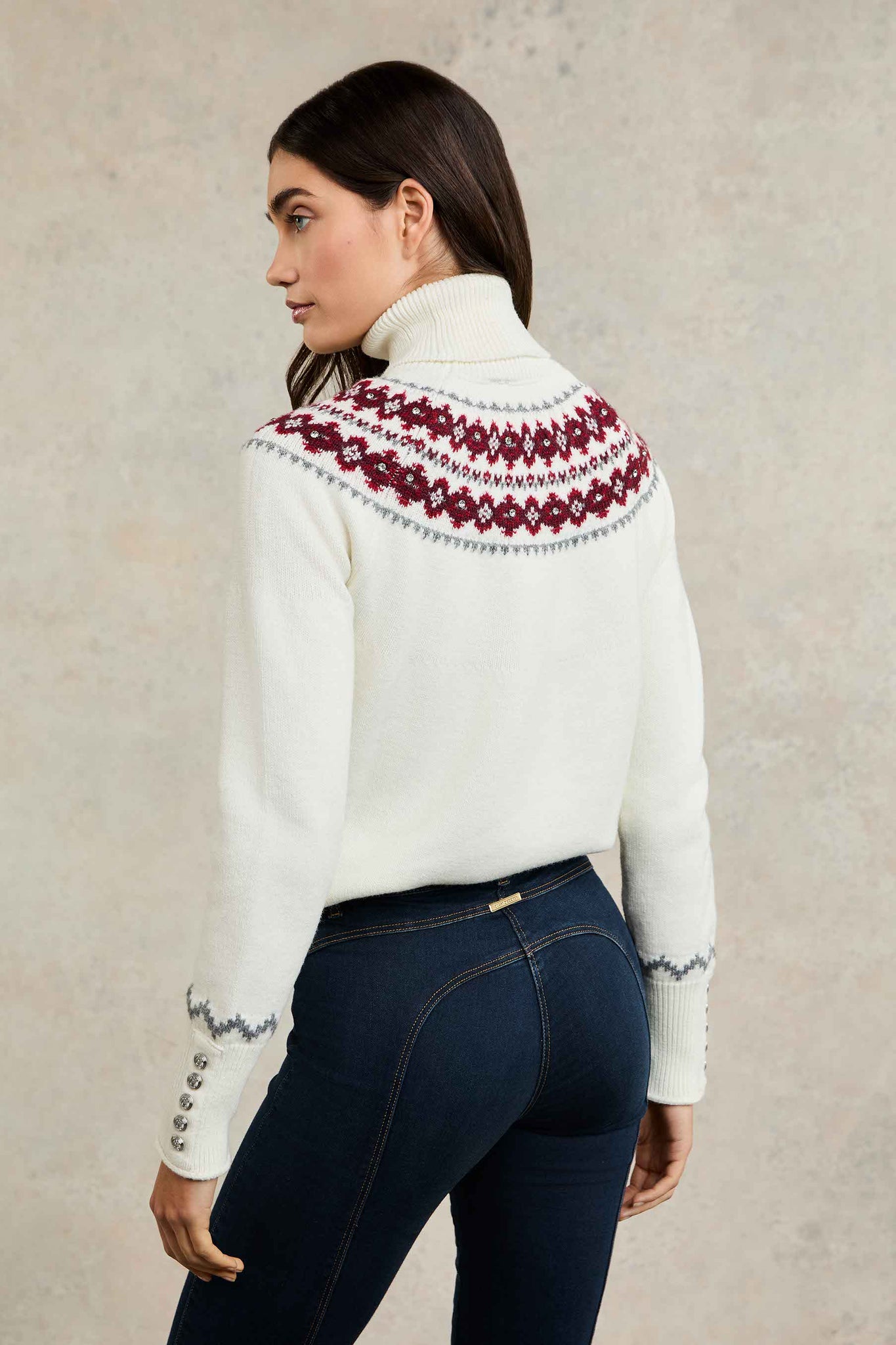 Jennifer Roll Neck Knit (Natural)