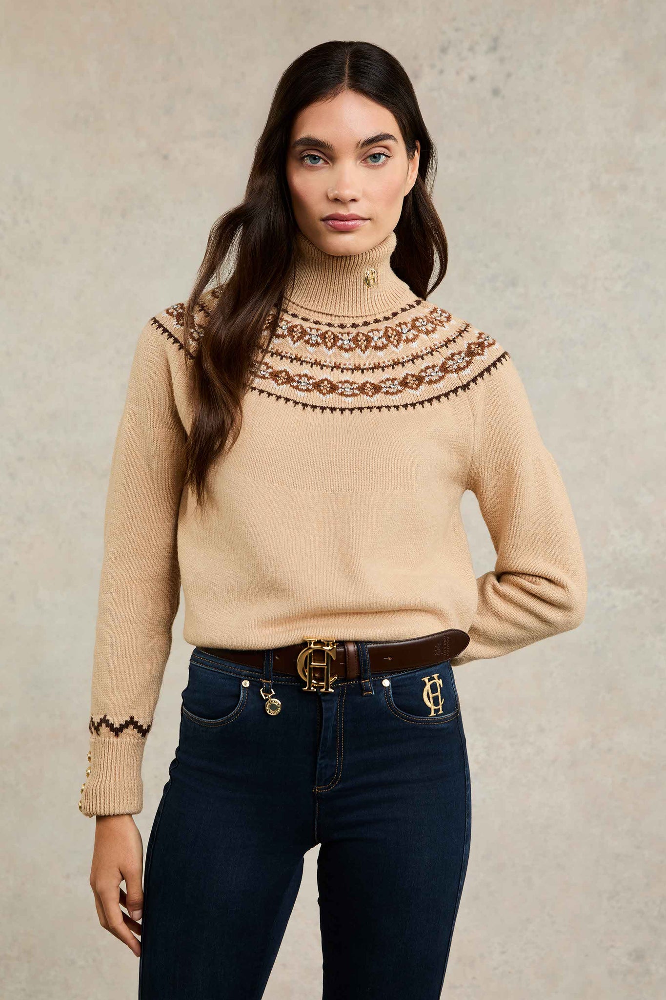 Jennifer Roll Neck Knit (Camel)