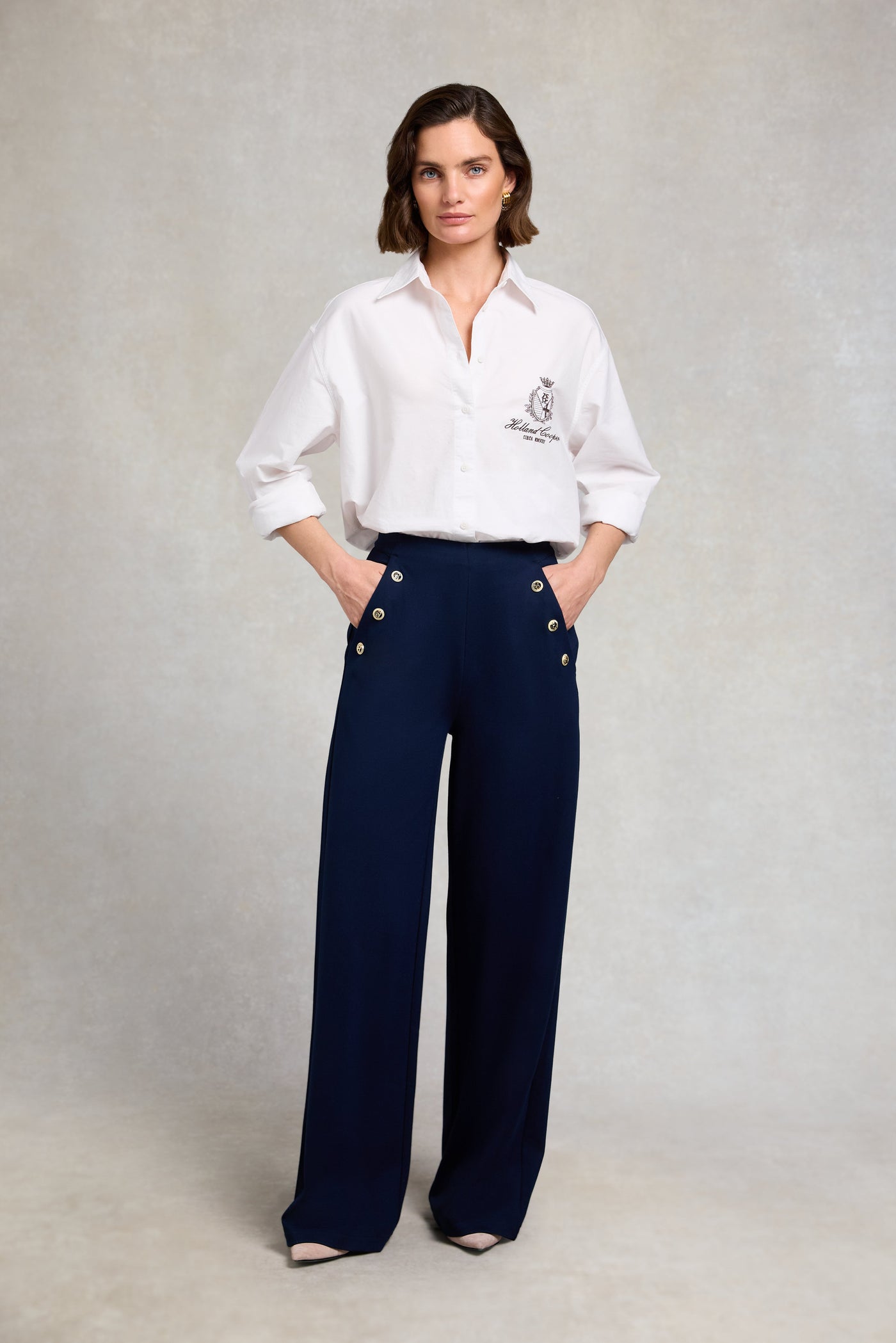 Jersey Amoria Wide Leg (Ink Navy)