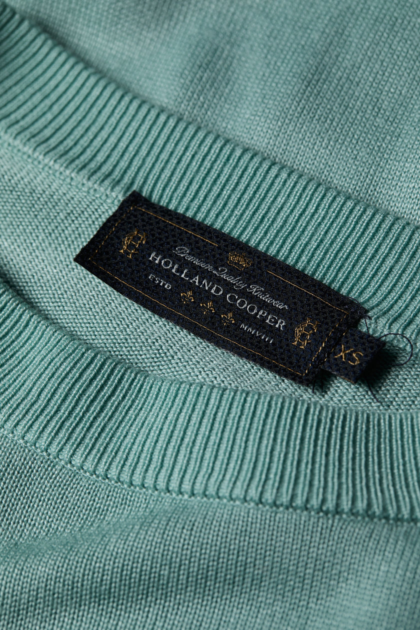 Kelsie Crew Neck Knit (Aqua)