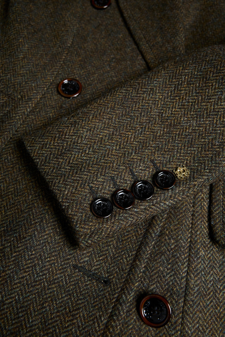 Kensington Coat (Dark Green Herringbone)
