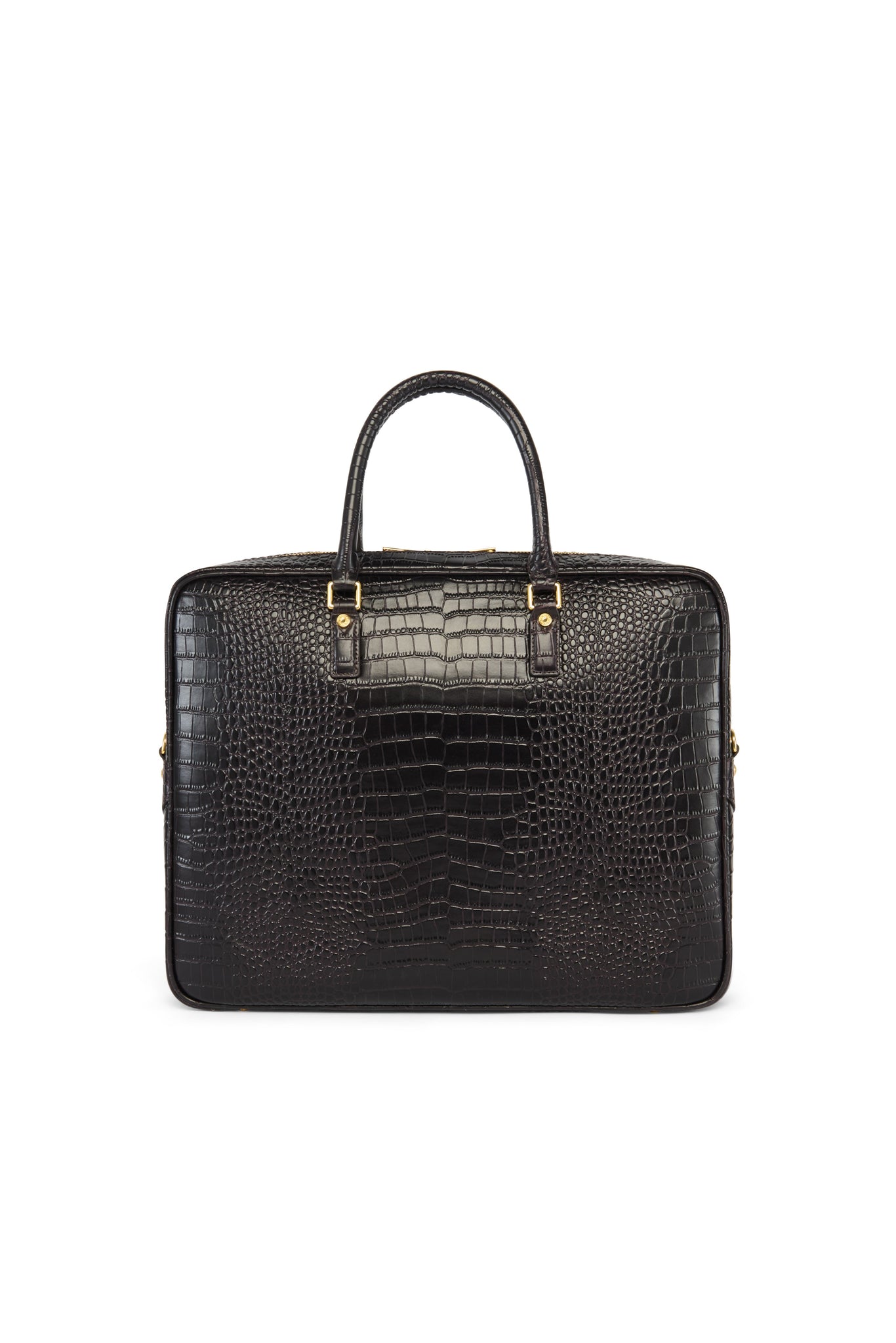 Knightsbridge Briefcase (Rich Chocolate Croc)
