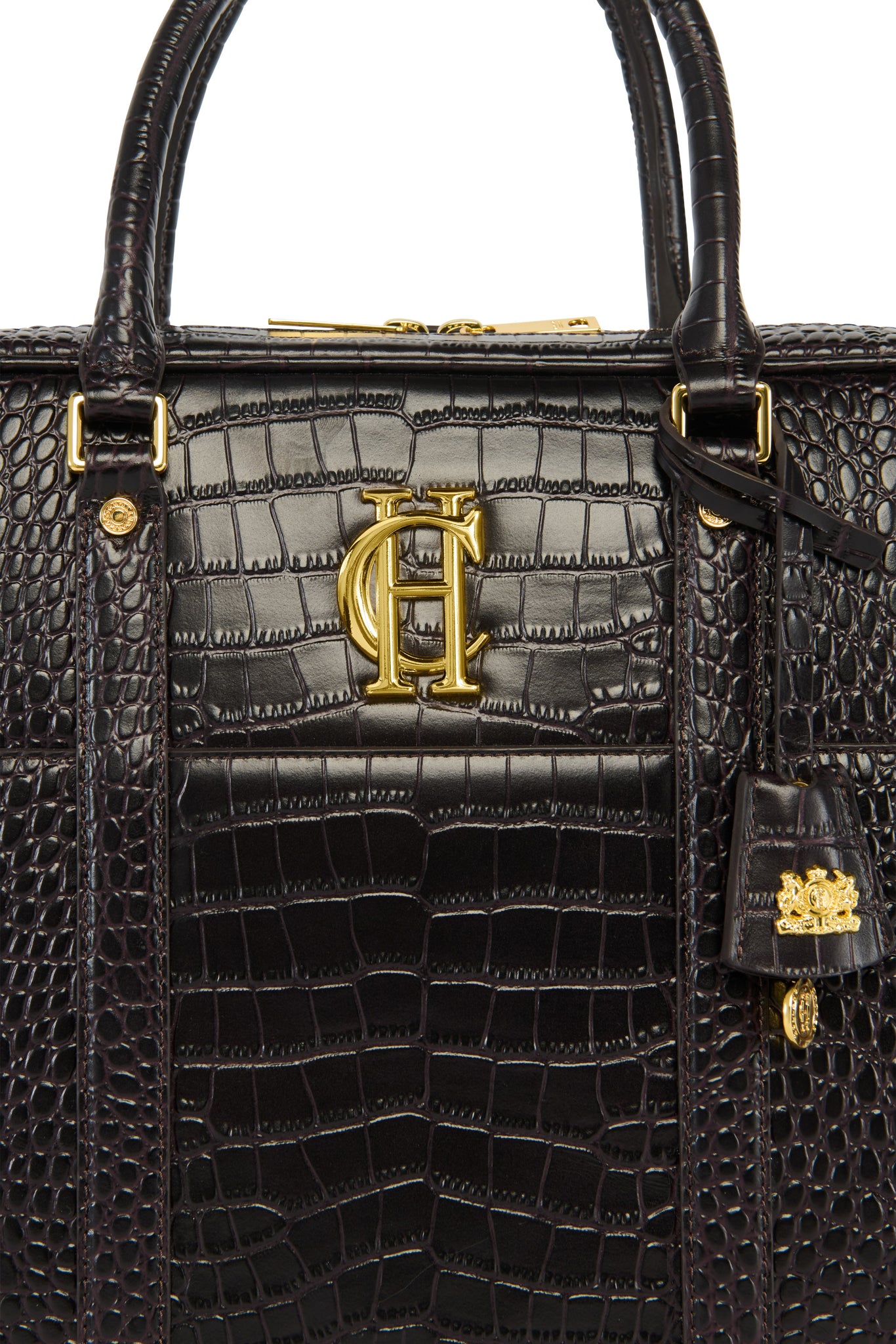 Knightsbridge Briefcase (Rich Chocolate Croc)