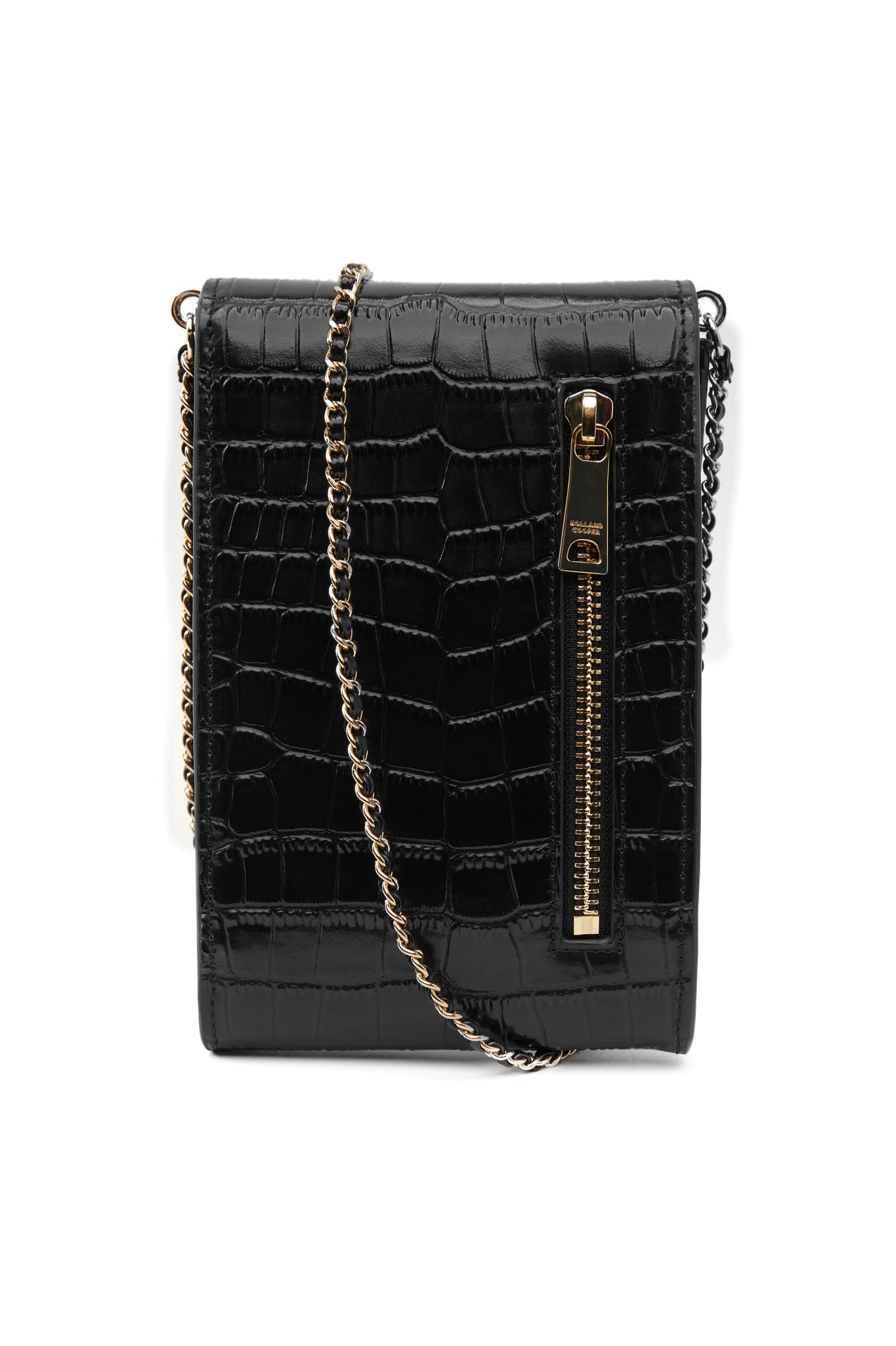 Knightsbridge Phone Pouch (Black Croc)