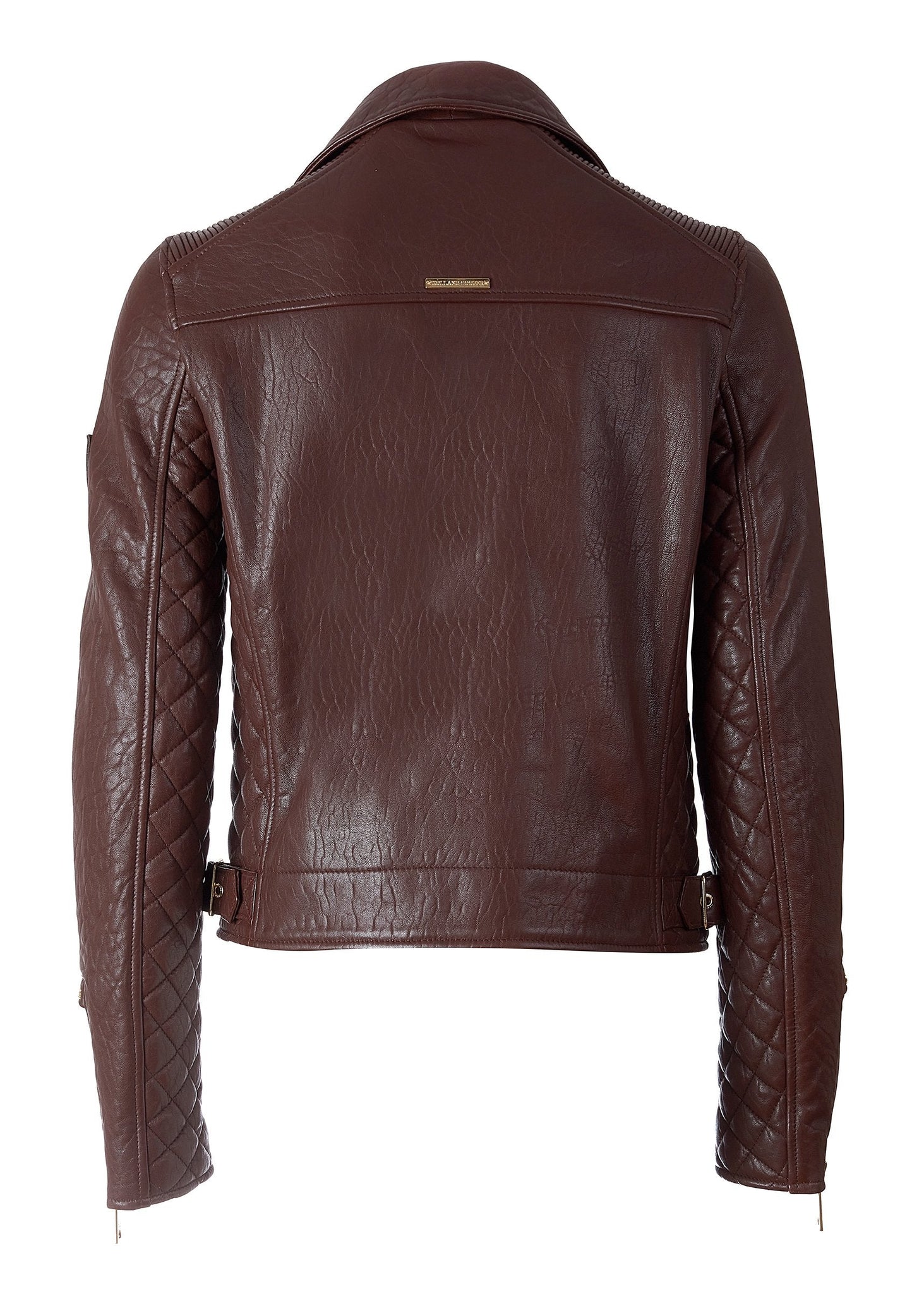 Leather Biker Jacket (Chocolate)