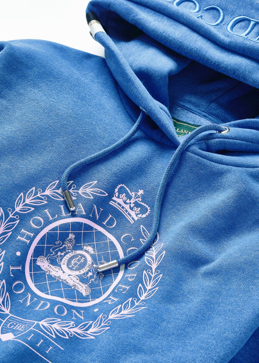 London Crest One Size Hoodie (Deep Cobalt Marl)