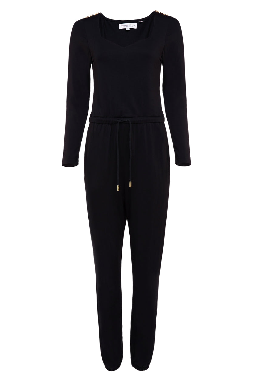 Long Sleeve Margot Jumpsuit (Black)