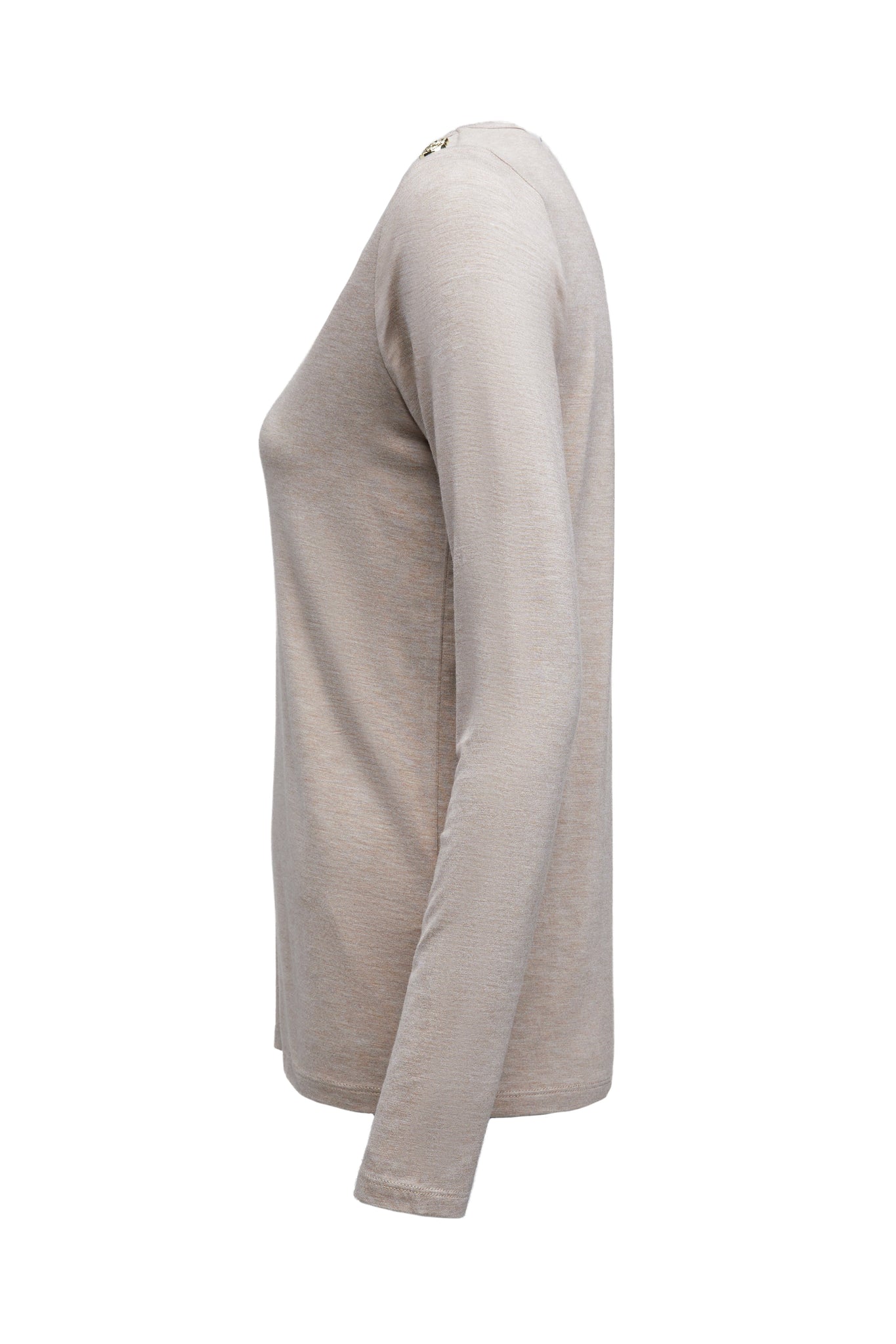 Long Sleeve V-Neck Tee (Oatmeal)