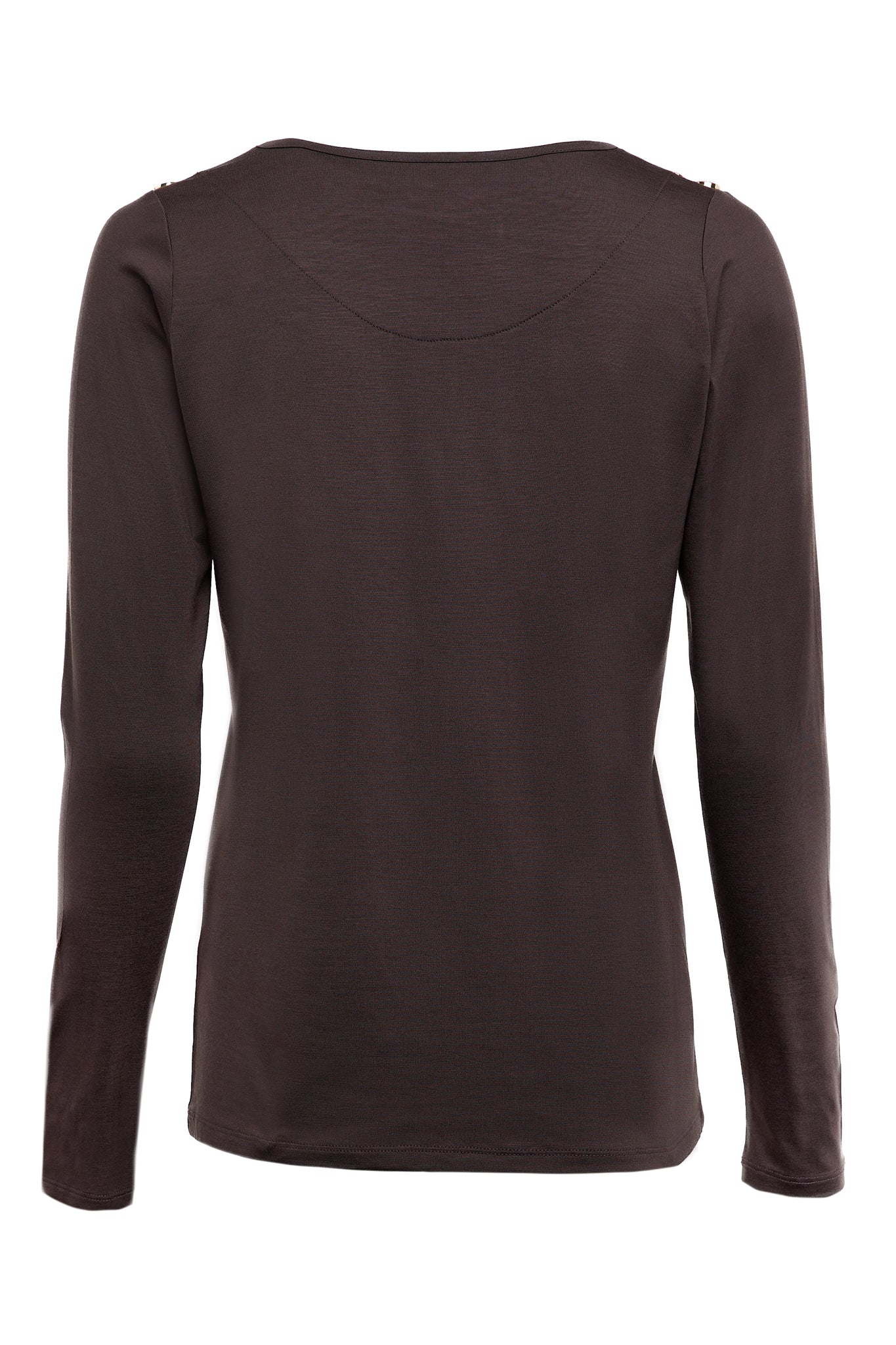 Long Sleeve V-Neck Tee (Coffee)