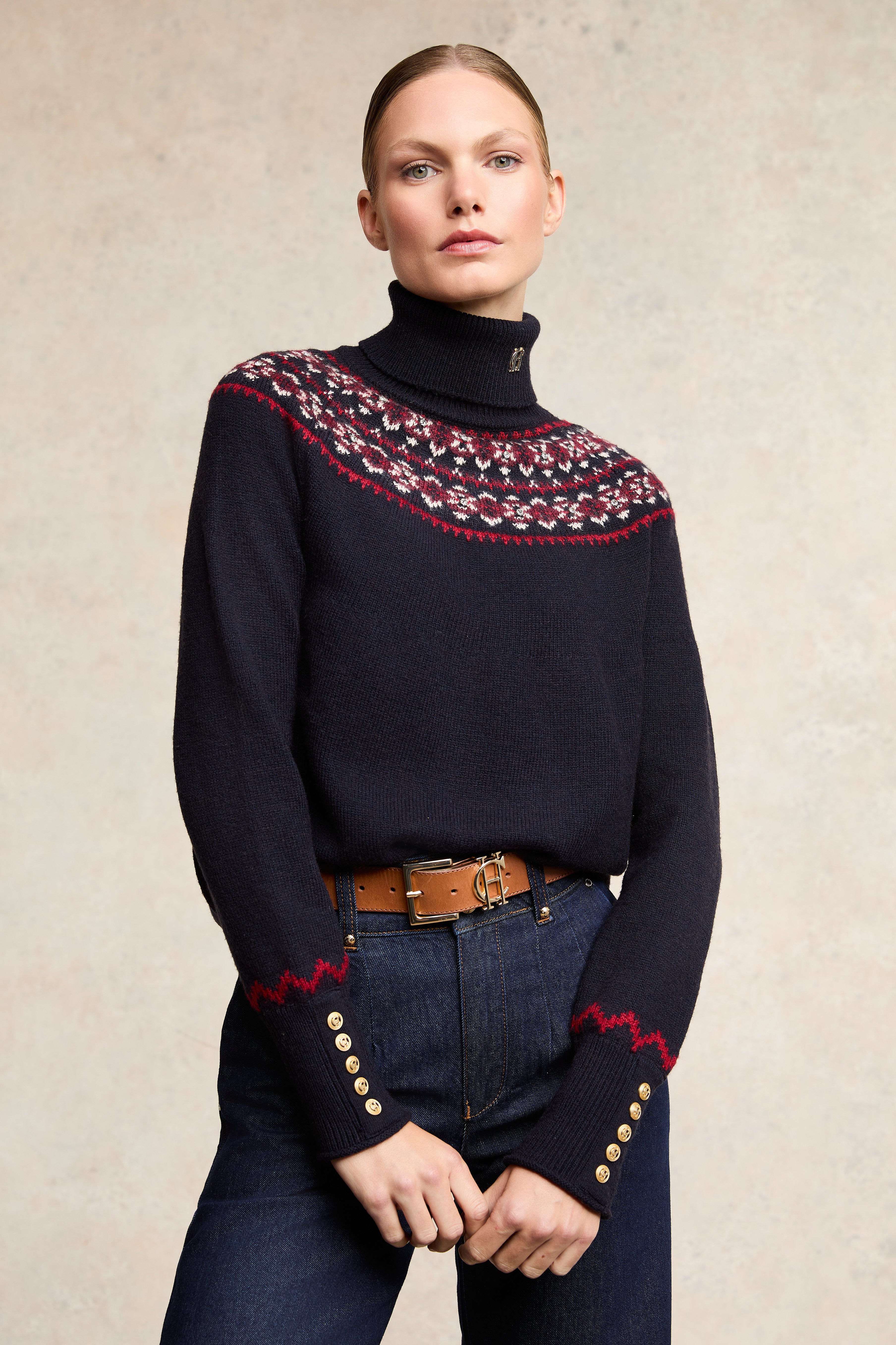 Jennifer Roll Neck Knit (Ink Navy) – Holland Cooper US