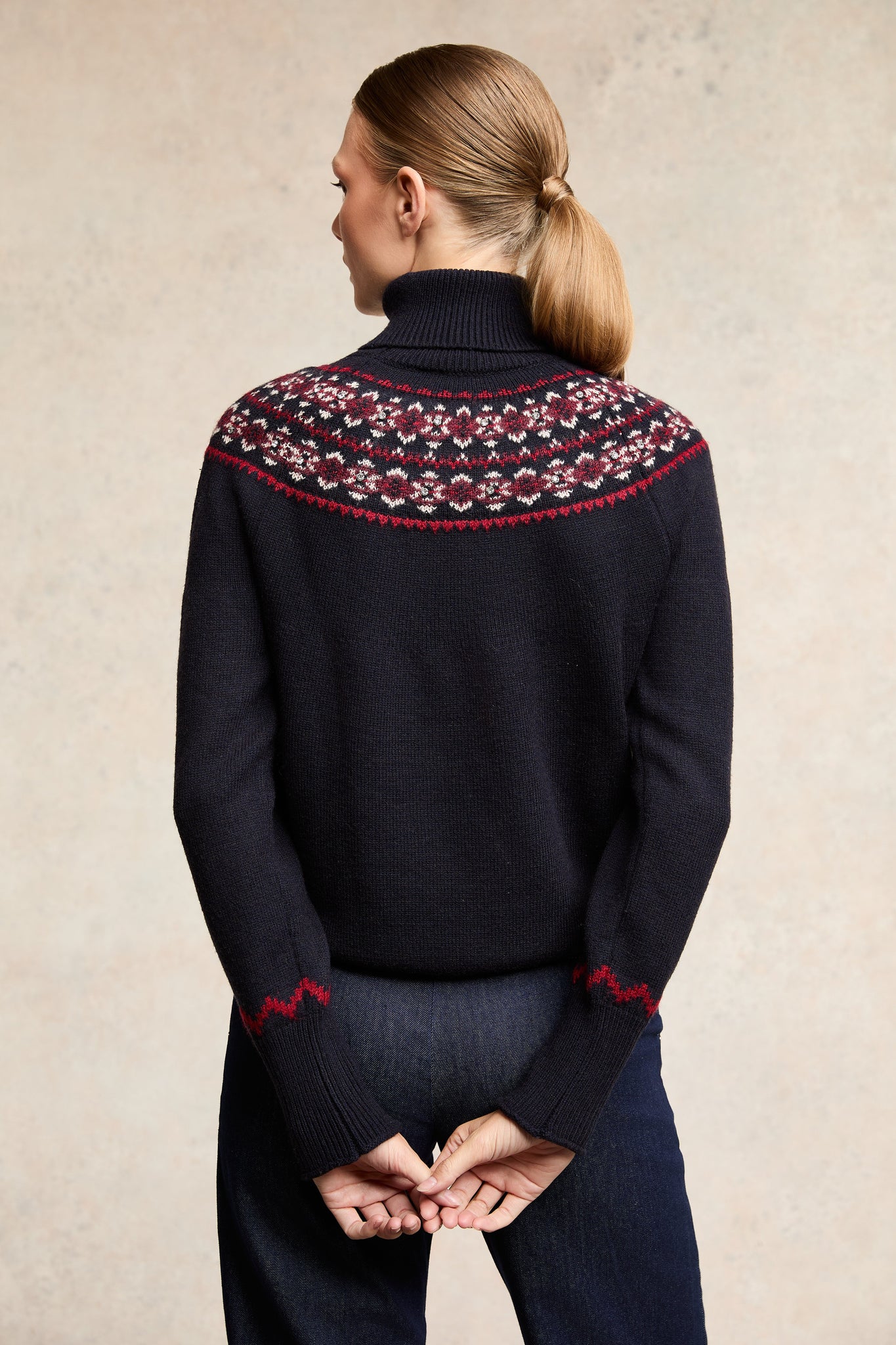 Jennifer Roll Neck Knit (Ink Navy)