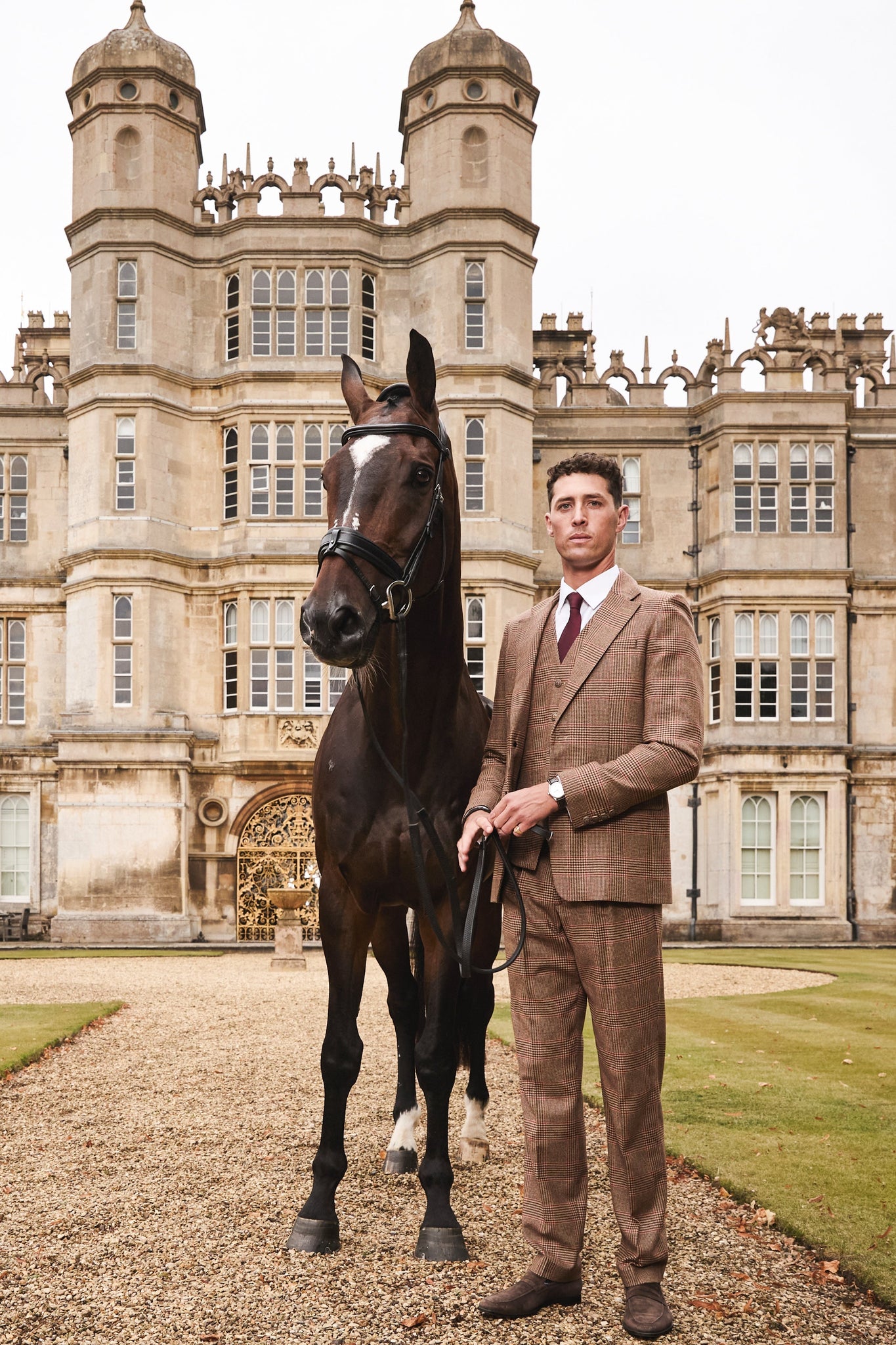 St James Waistcoat (Clarence Check Merlot)