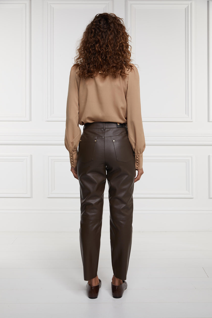 Dunwick Faux Leather Pant (Tobacco)