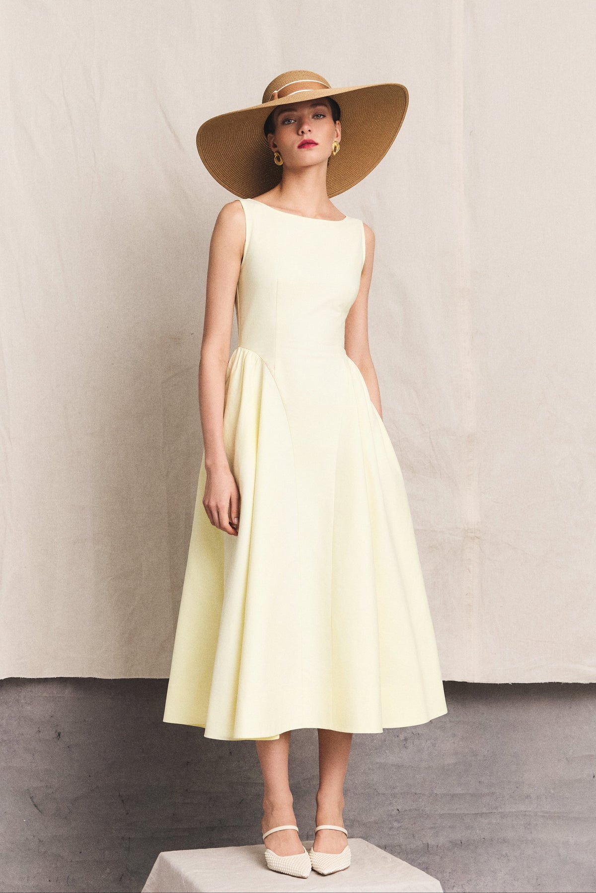 Chatsworth Woven Dress (Lemon)
