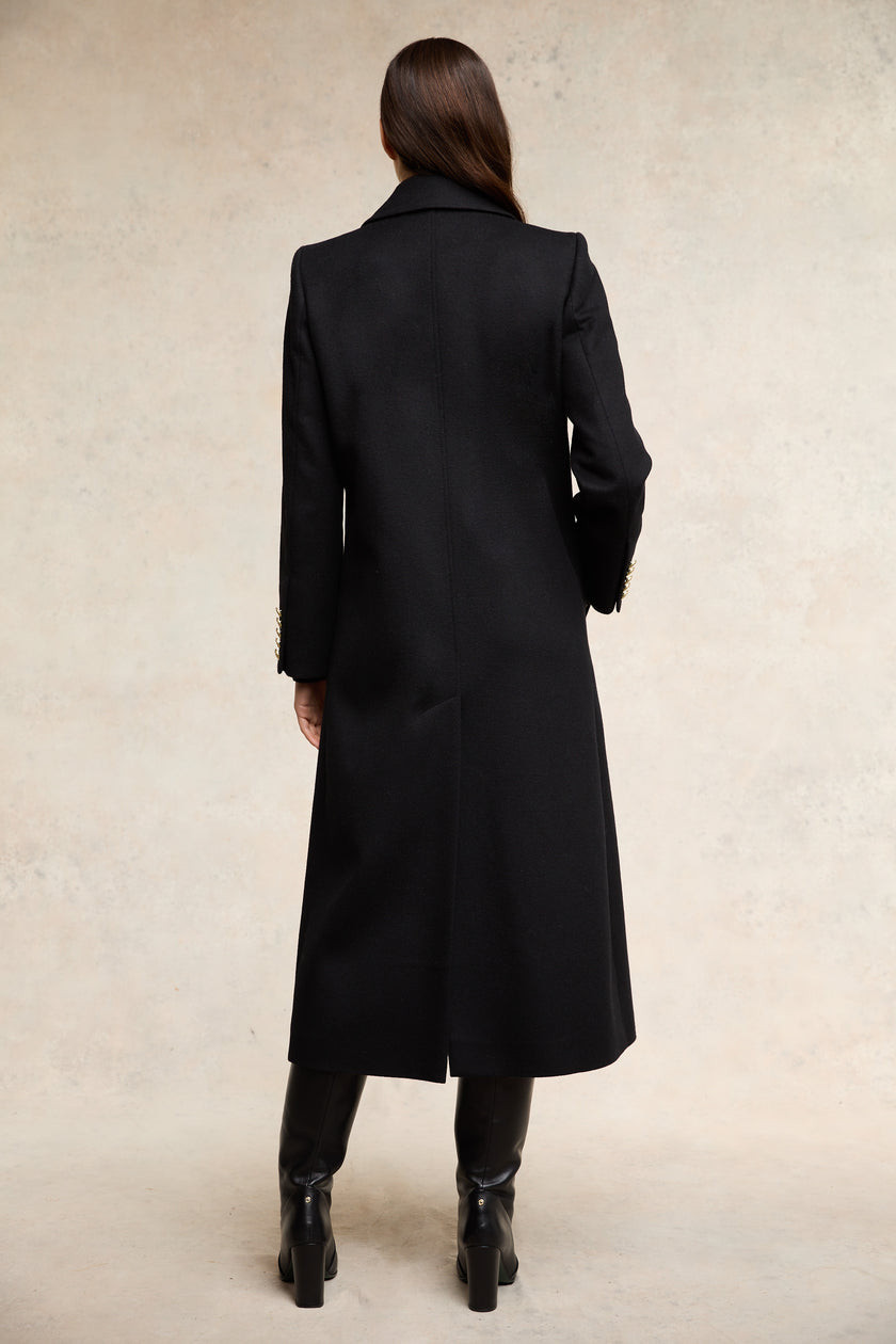 Double Breasted Coat (Soft Black)