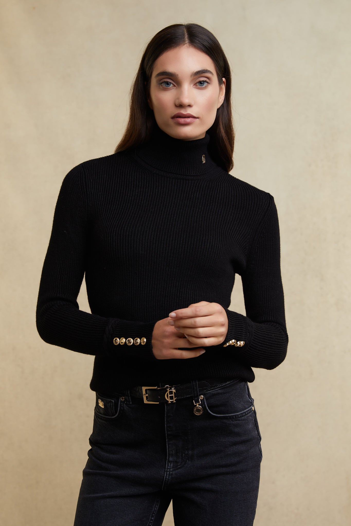 Painswick Roll Neck (Black)