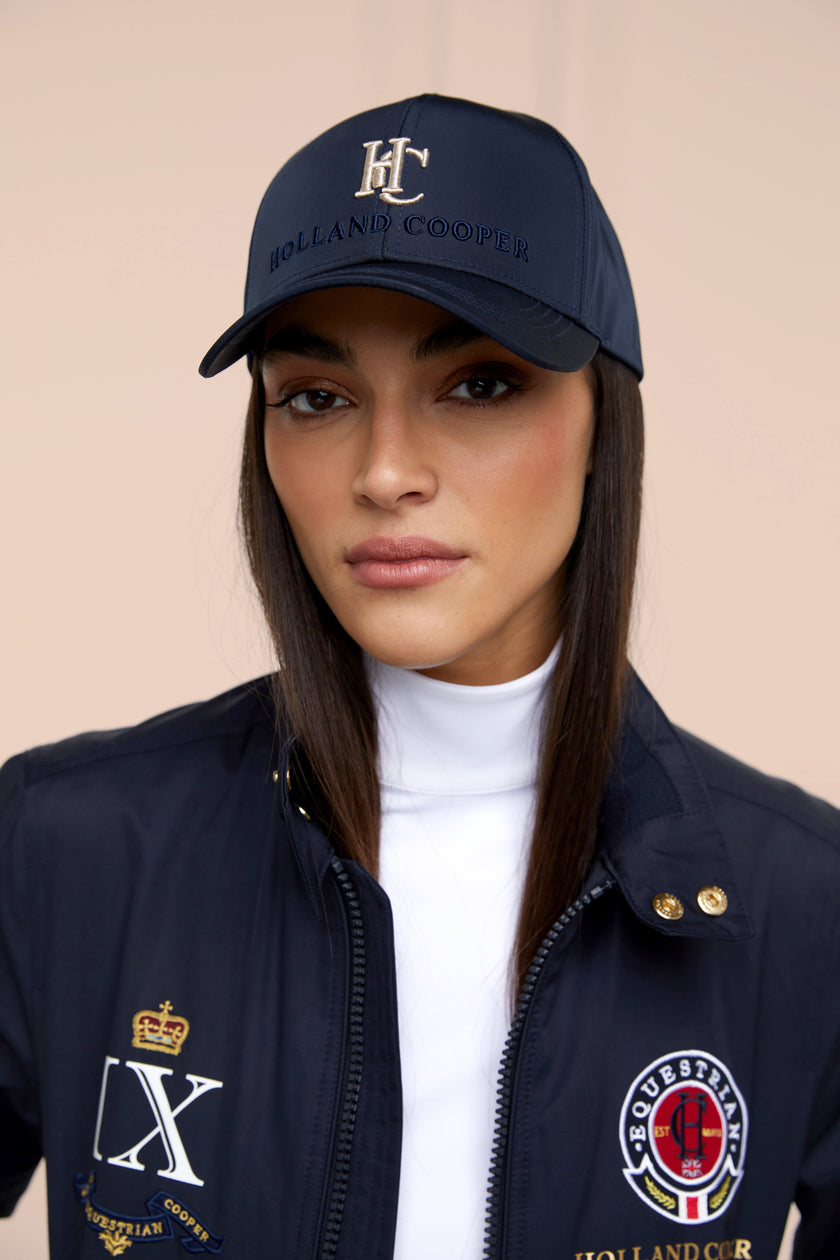 Burghley Equestrian Cap (Ink Navy Monogram)