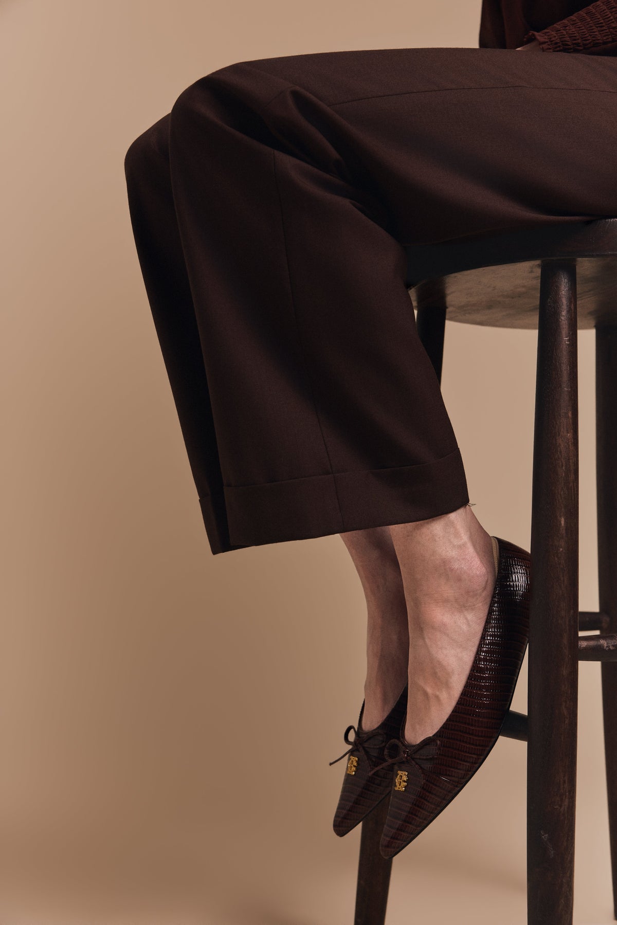 Pointed Ballet Shoe (Chestnut Lizard)