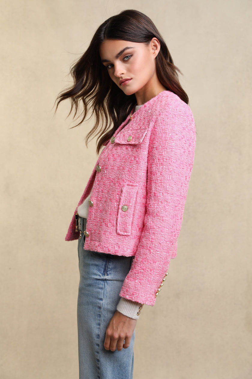 Chelsea Jacket (Pop Pink Boucle)