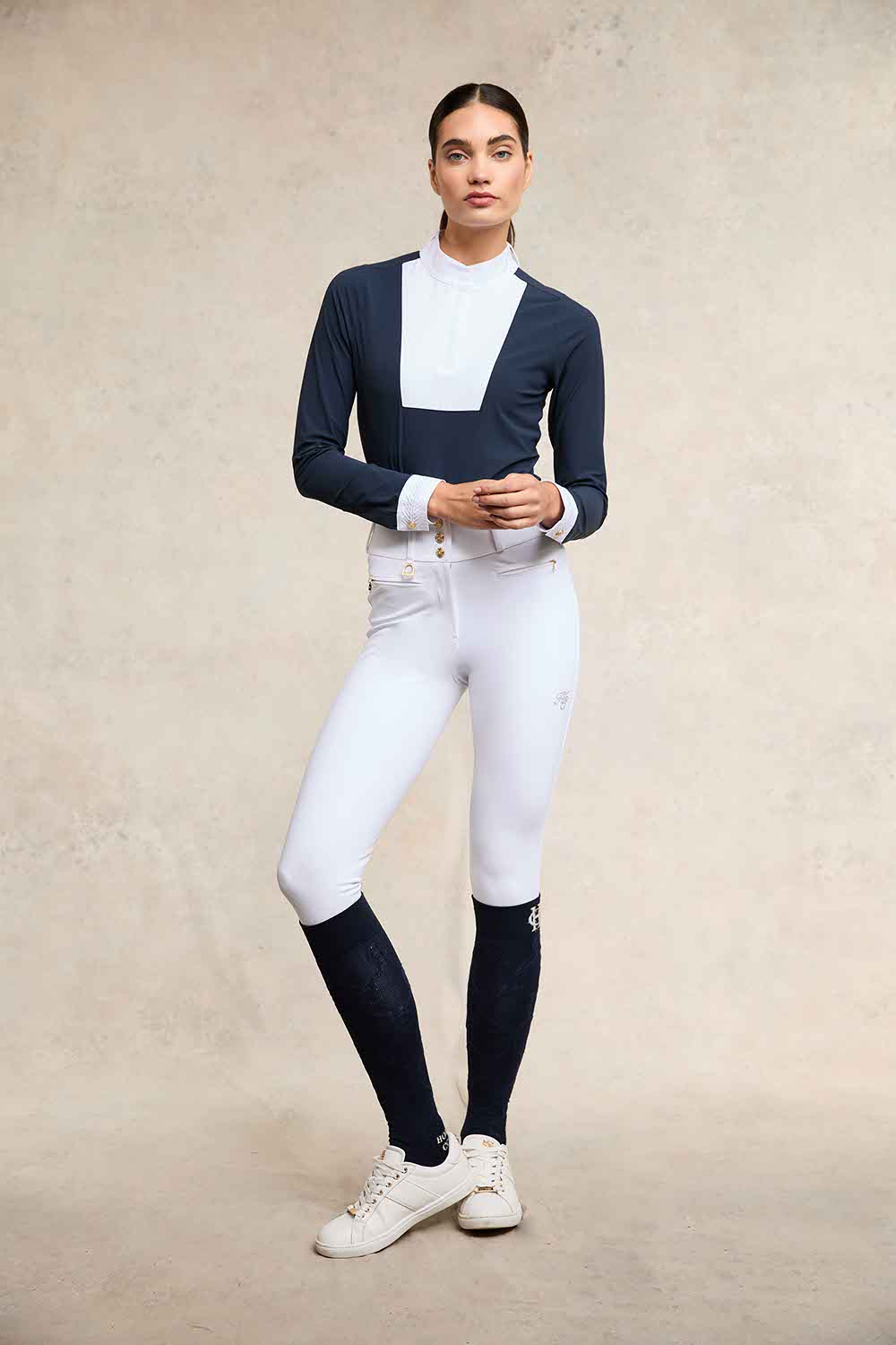 Premium Competition High Rise Breeches (White)