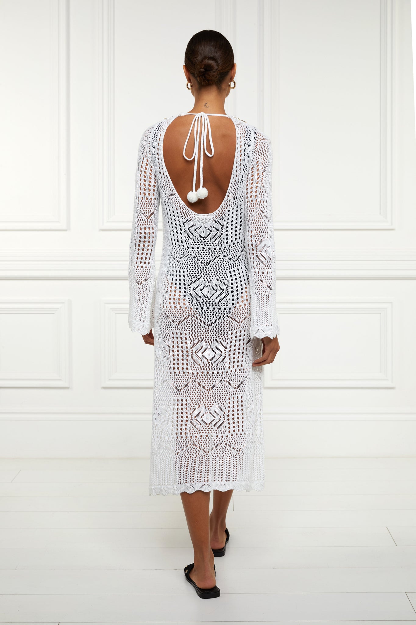 Crochet Beach Dress (White)