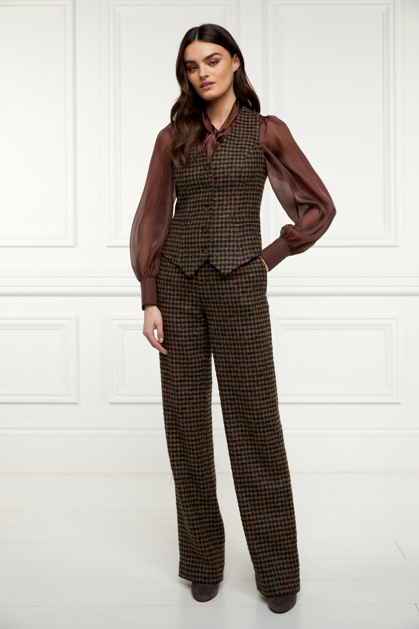 Hampton Waistcoat (Chocolate Houndstooth)