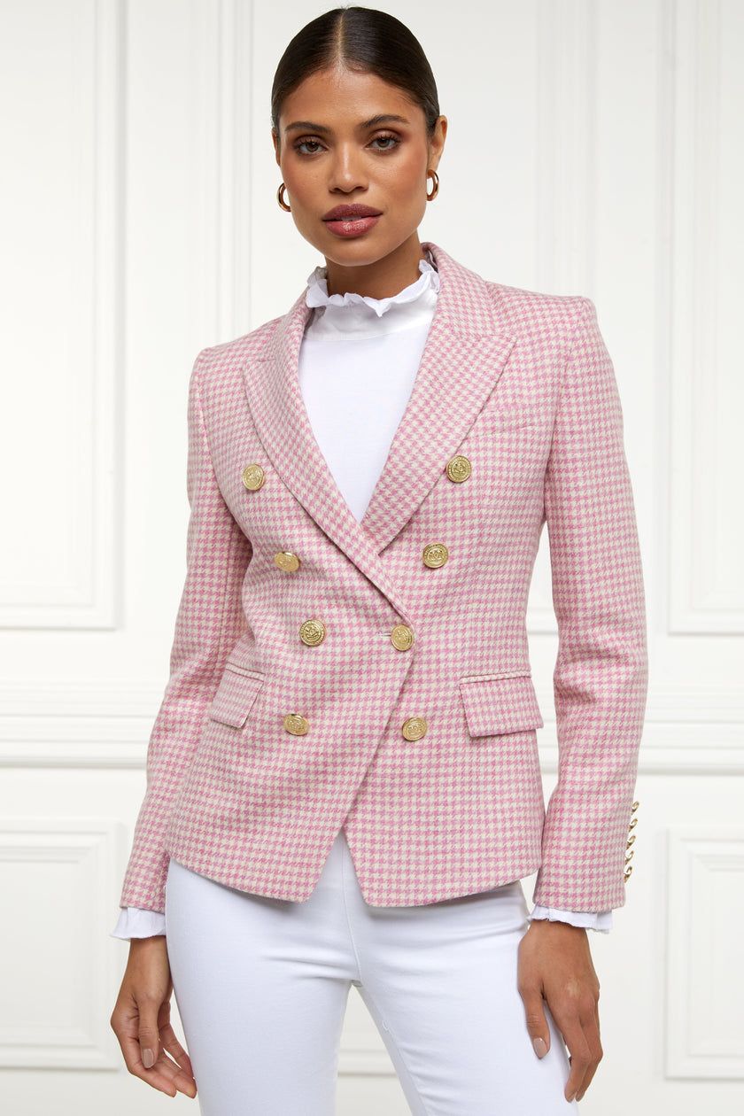 Knightsbridge Blazer (Light Pink Puppytooth)