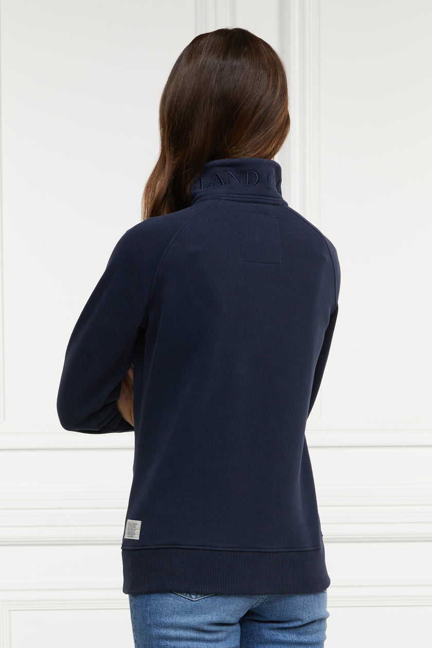 Crest Zip Henley (Ink Navy)