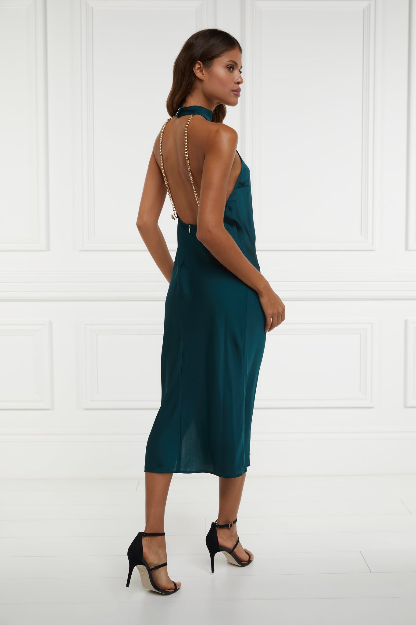 Florence Satin Dress (Emerald)