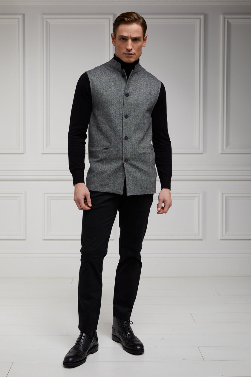 Nehru Gilet (Mono Herringbone)