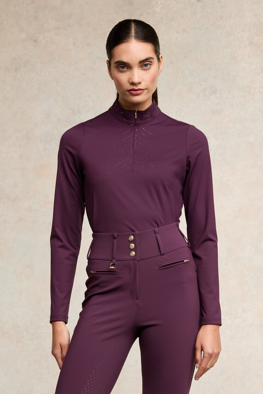 Premium High Rise Breeches (Aubergine)