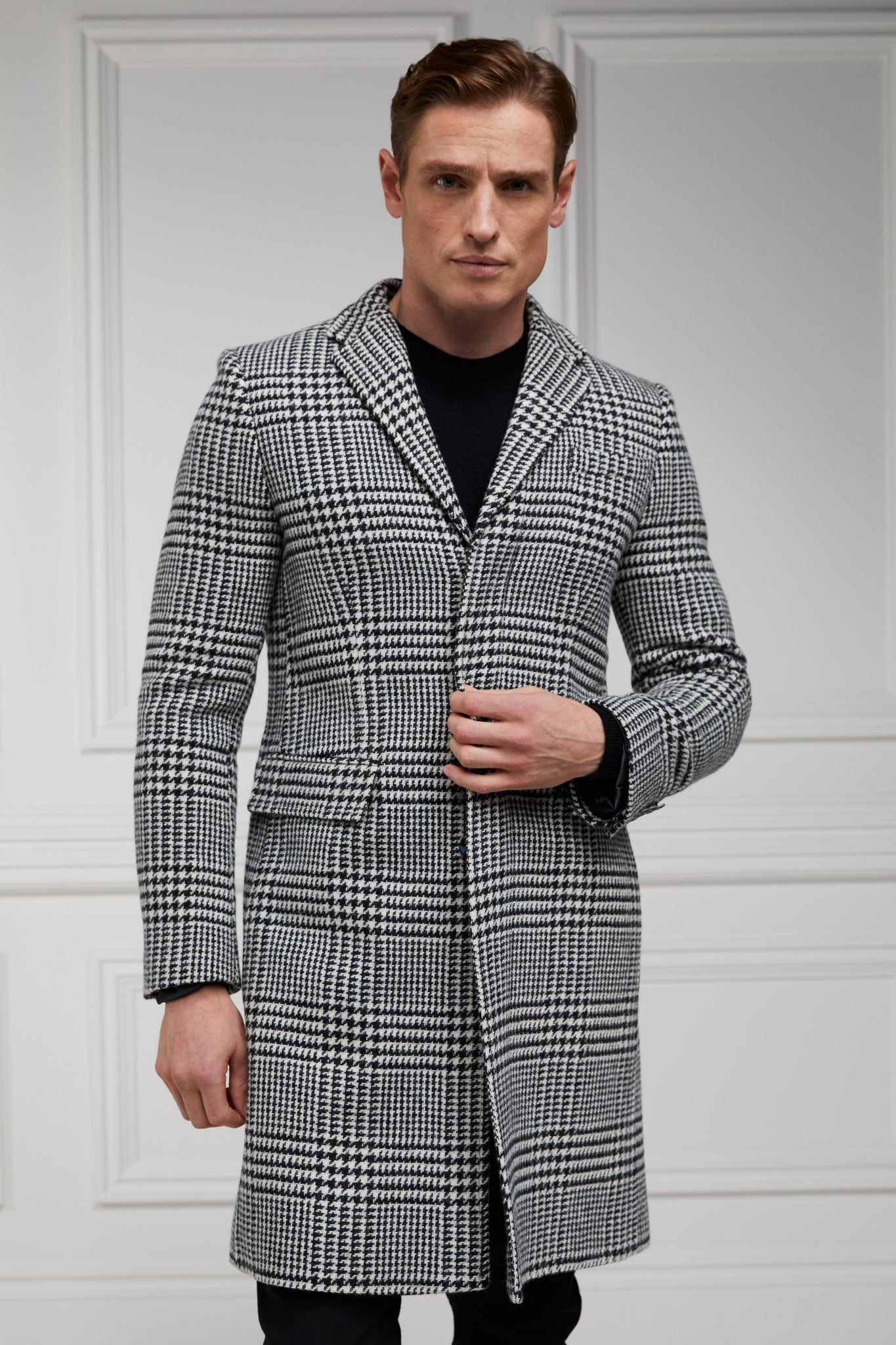 The Cheltenham Coat (Large Scale Prince of Wales Mono) - Boutique