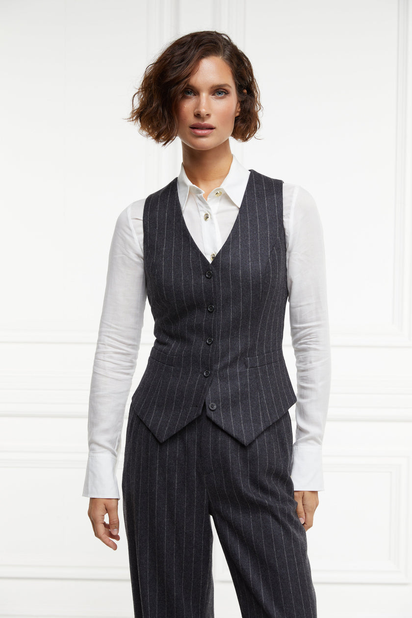 Hampton Waistcoat (Charcoal Pinstripe)