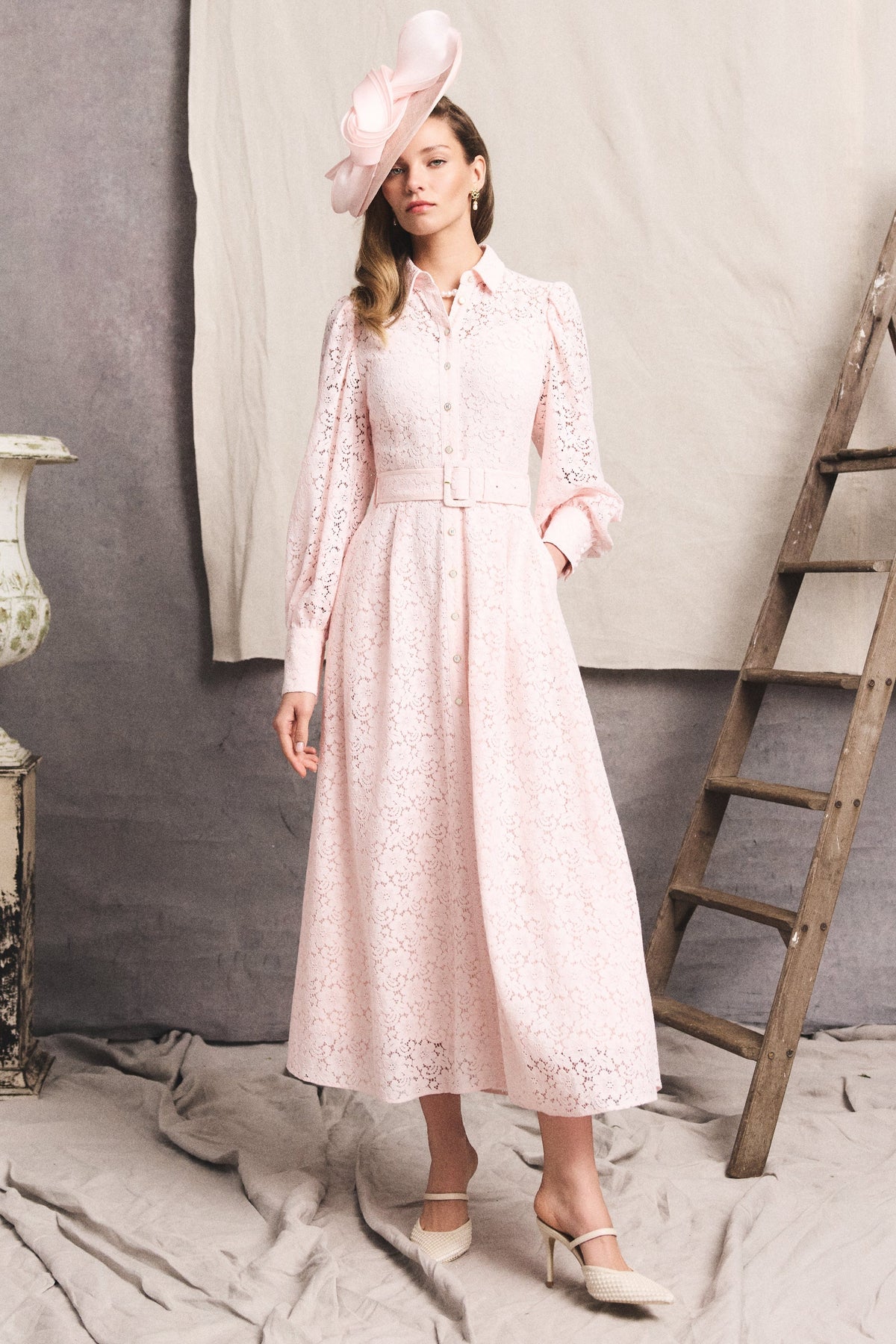 Iona Lace Dress (Blush)