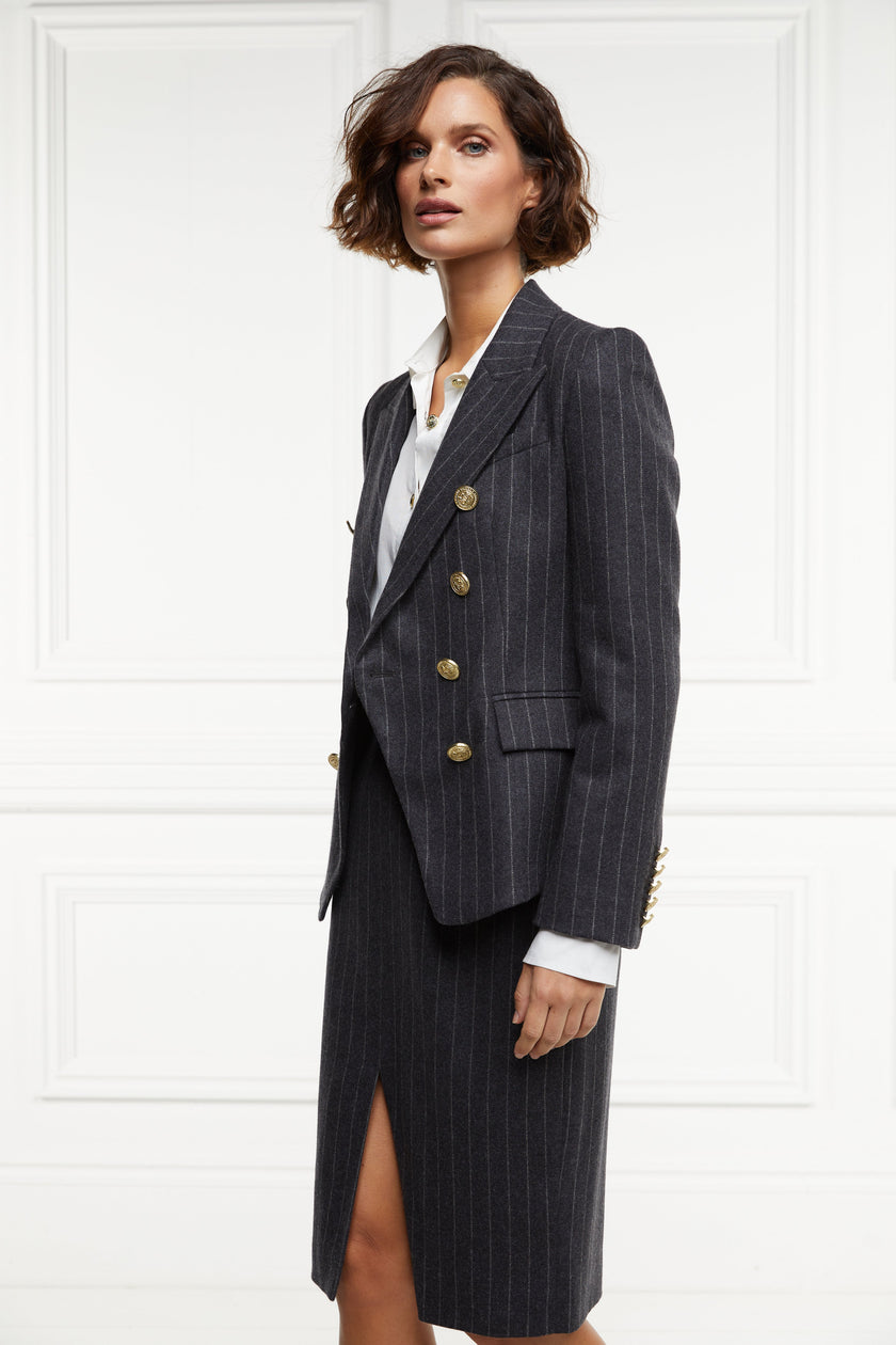 Knightsbridge Blazer (Charcoal Pinstripe)