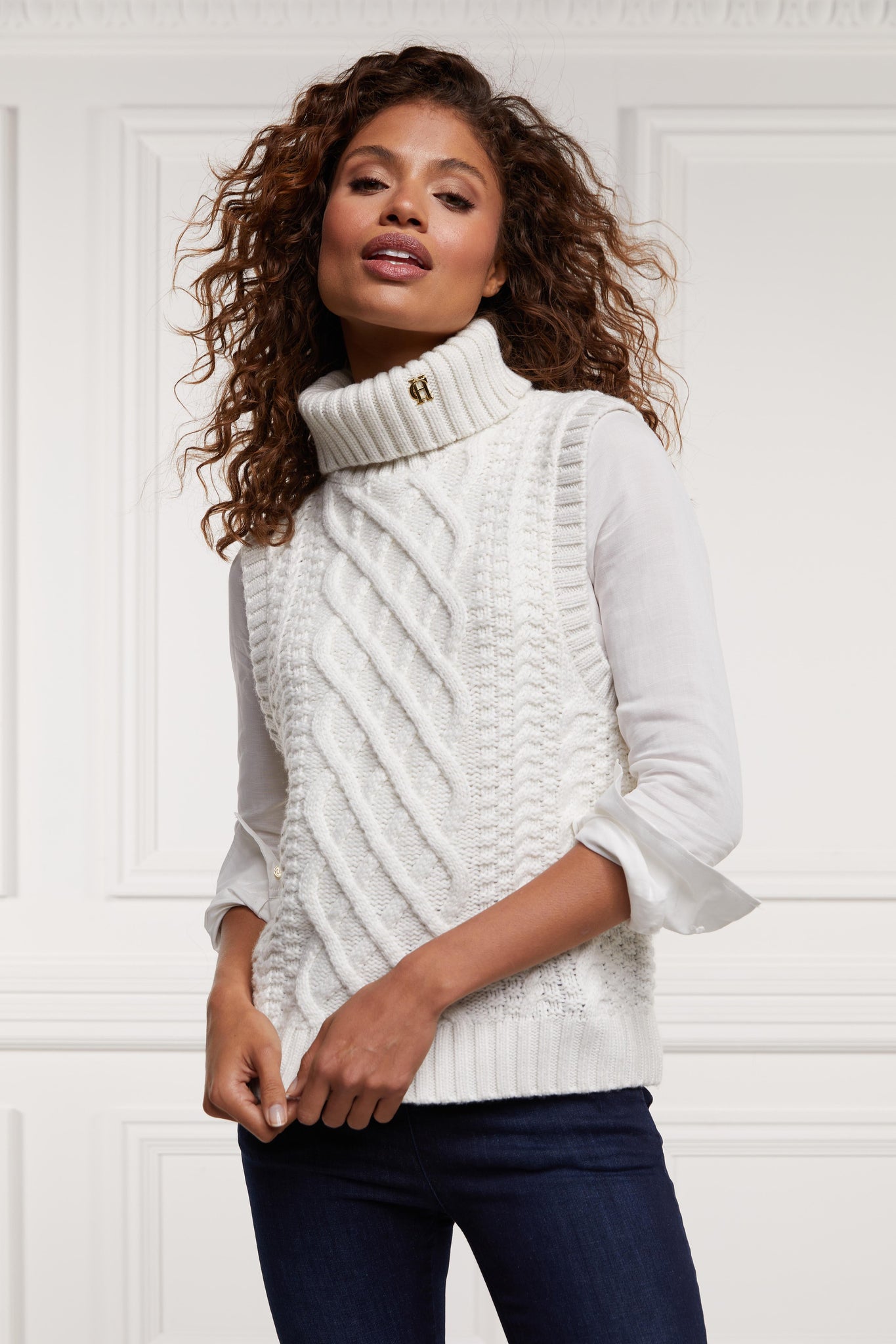 Sleeveless Knit (Oyster)