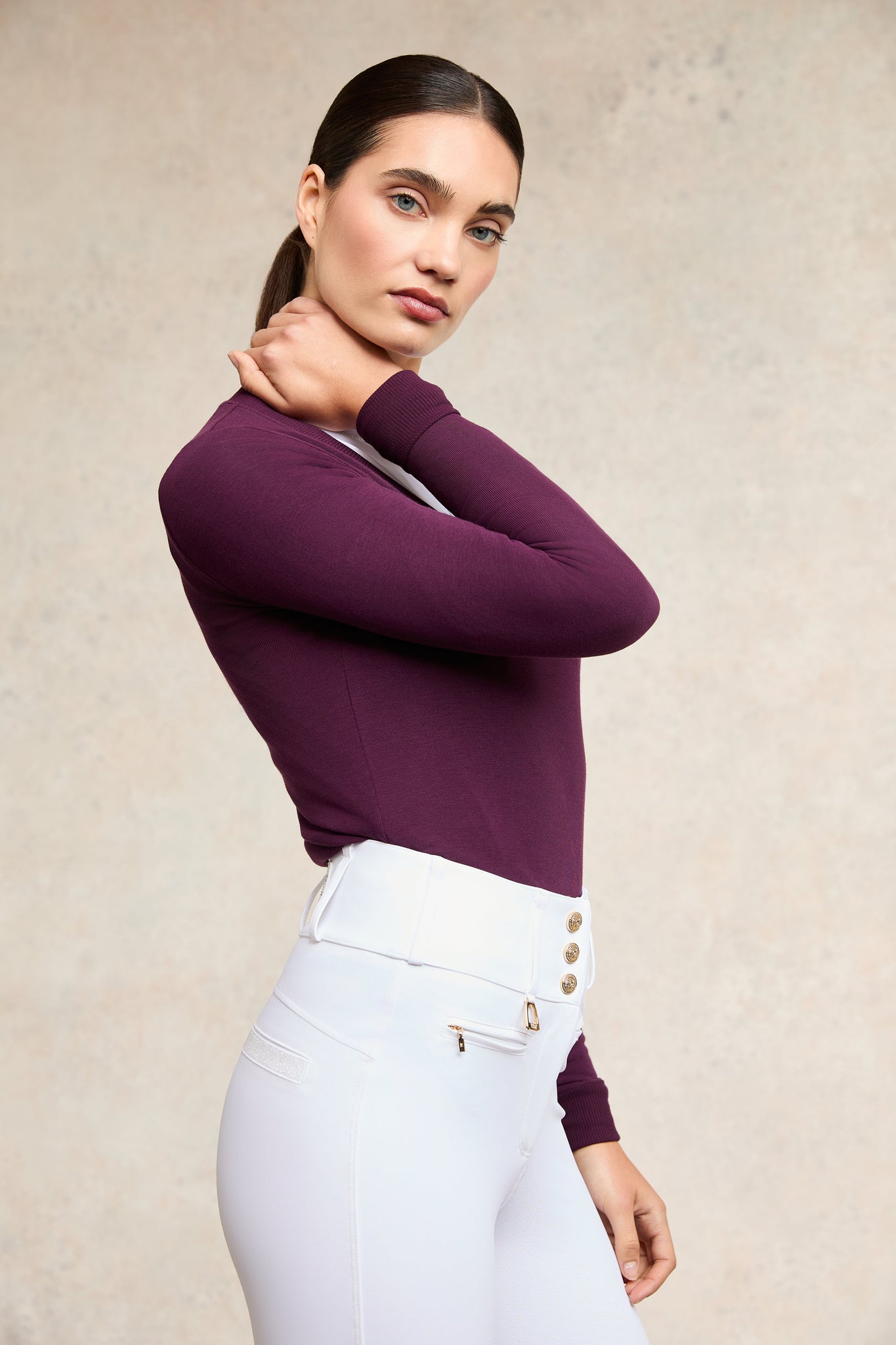Soft Touch V-Neck (Aubergine)