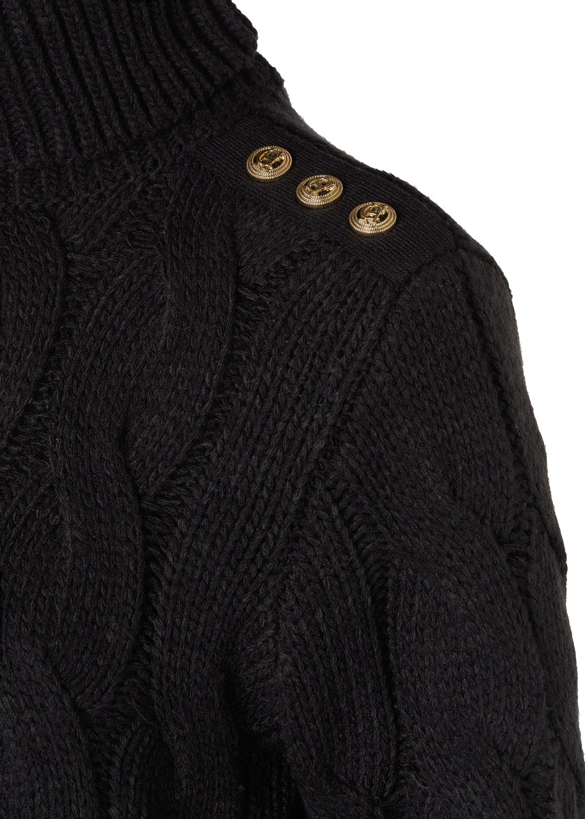 Lucia Roll Neck Knit (Black)