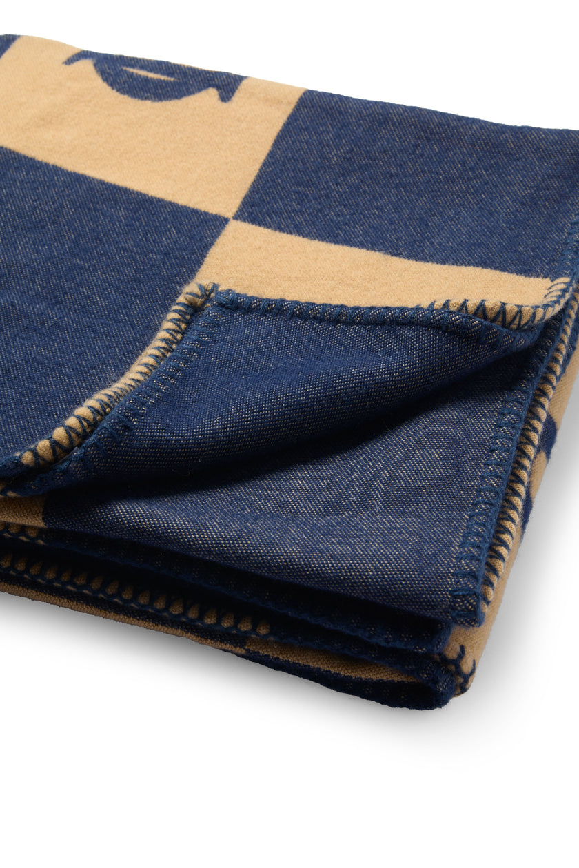 Luxury Blanket (Navy Camel)