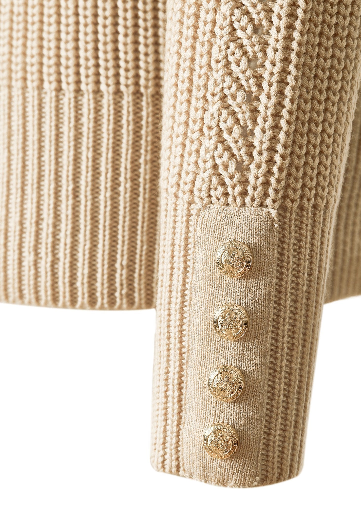 Chunky Pointelle Knit (Oatmeal Marl)