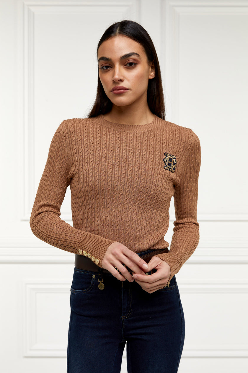 Princeton Crew Neck Knit (Dark Camel)