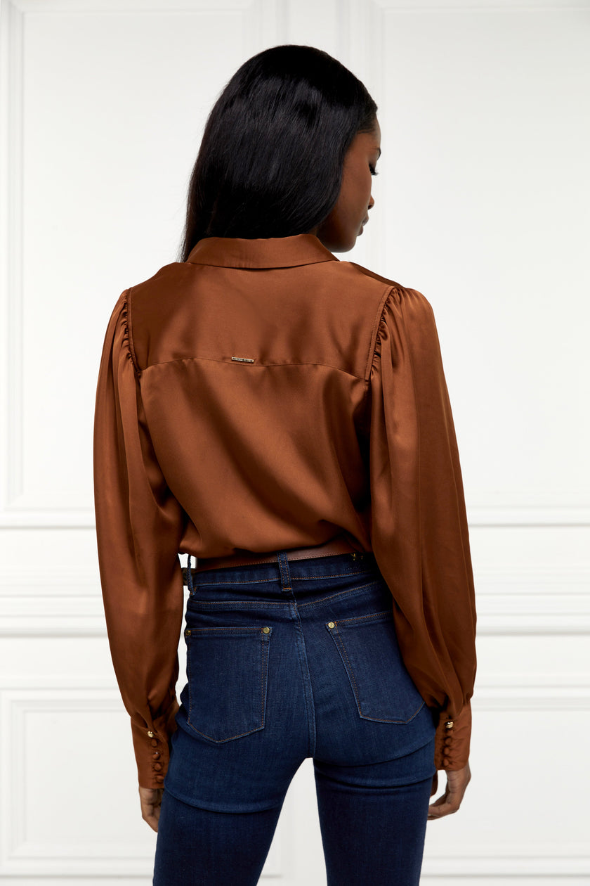 Isla Satin Shirt (Copper)